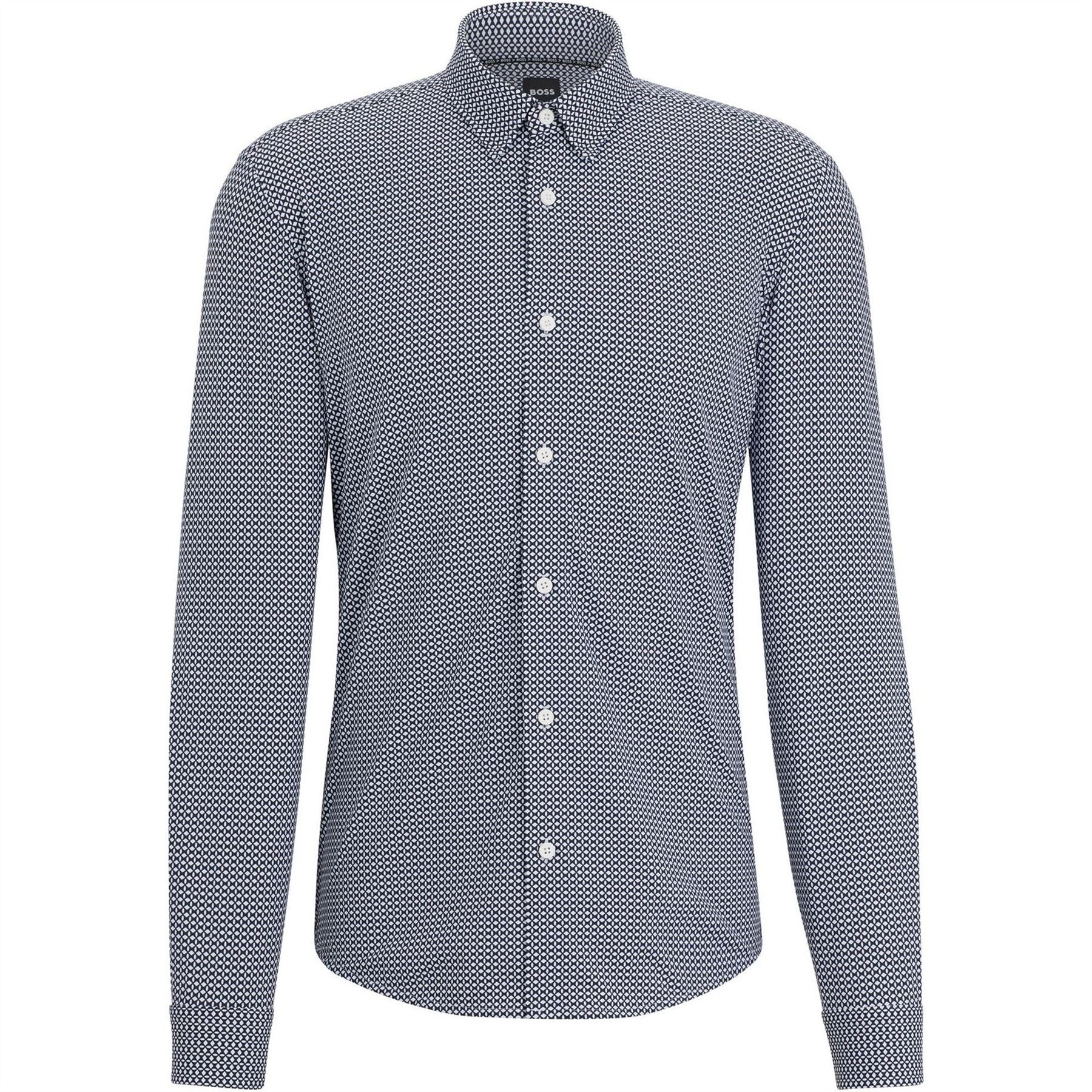 Boss P Roan Kent Patterned Long Sleeve Shirt