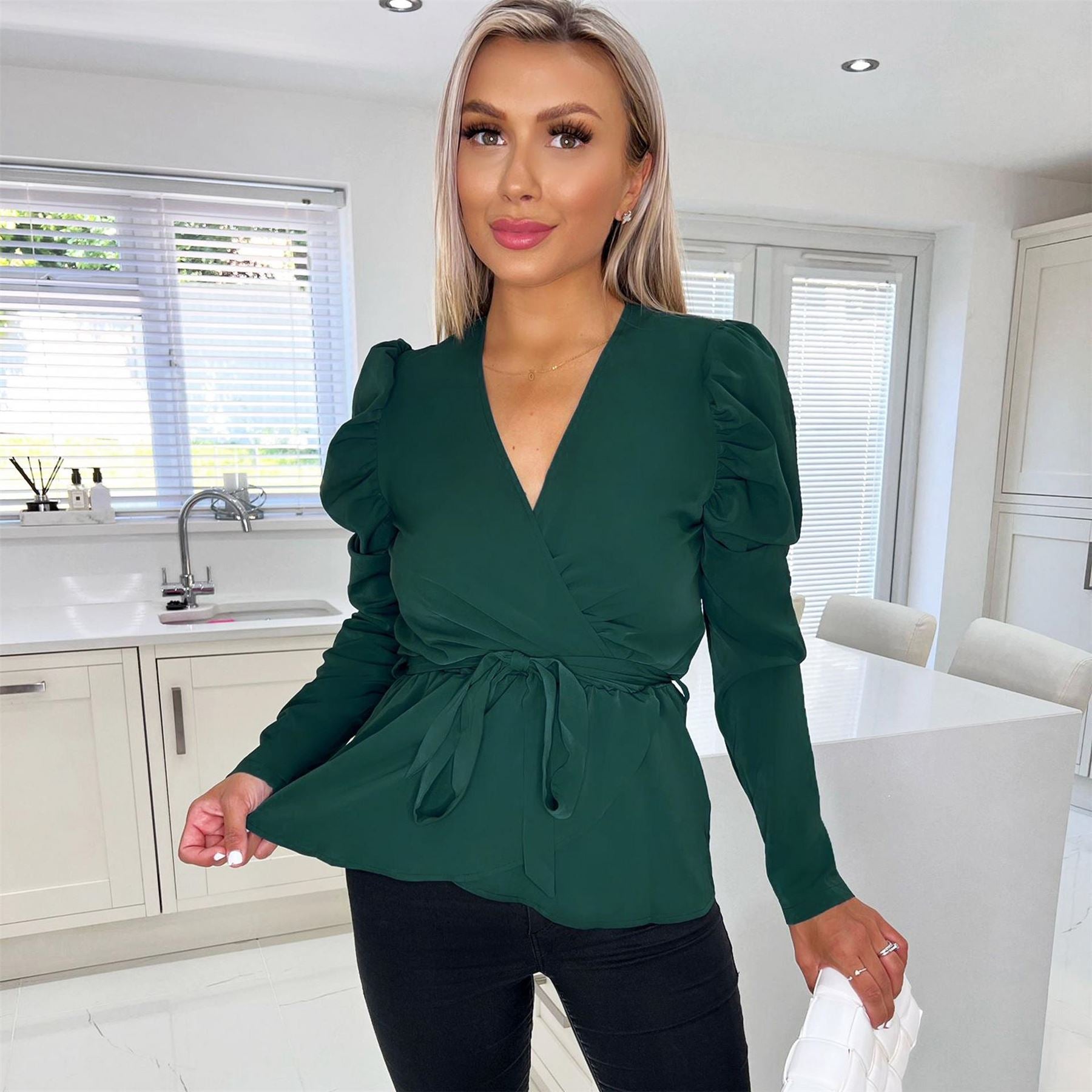 AX Paris Wrap Long Sleeve Top