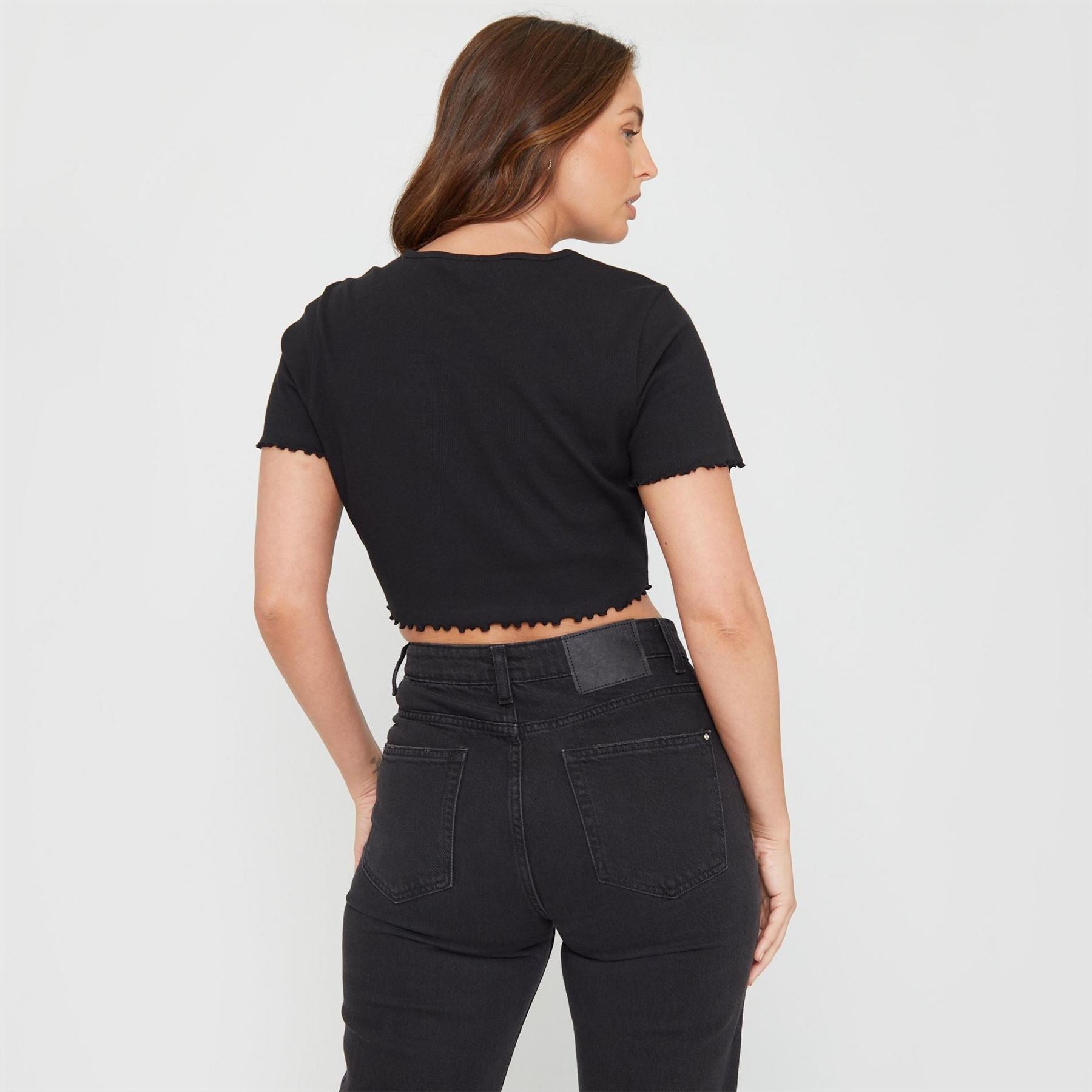 Be You You Crop Regular Fit Crew Neck T-Shirt
