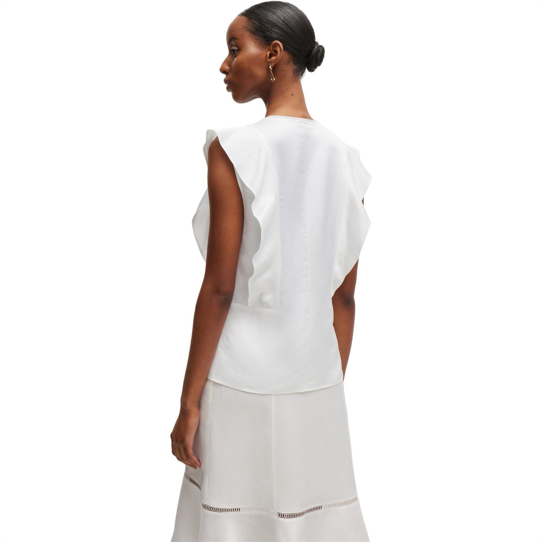 Boss Keyhole Neck Regular Fit Blouse
