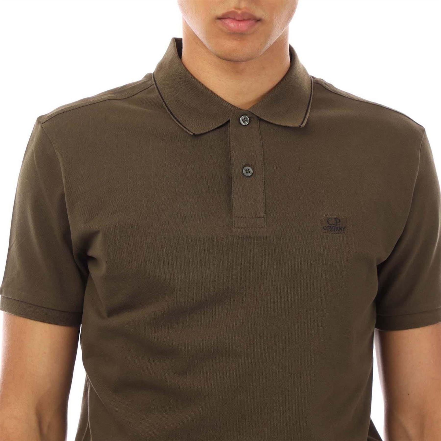 CP Company Piquet Logo Polo Shirt