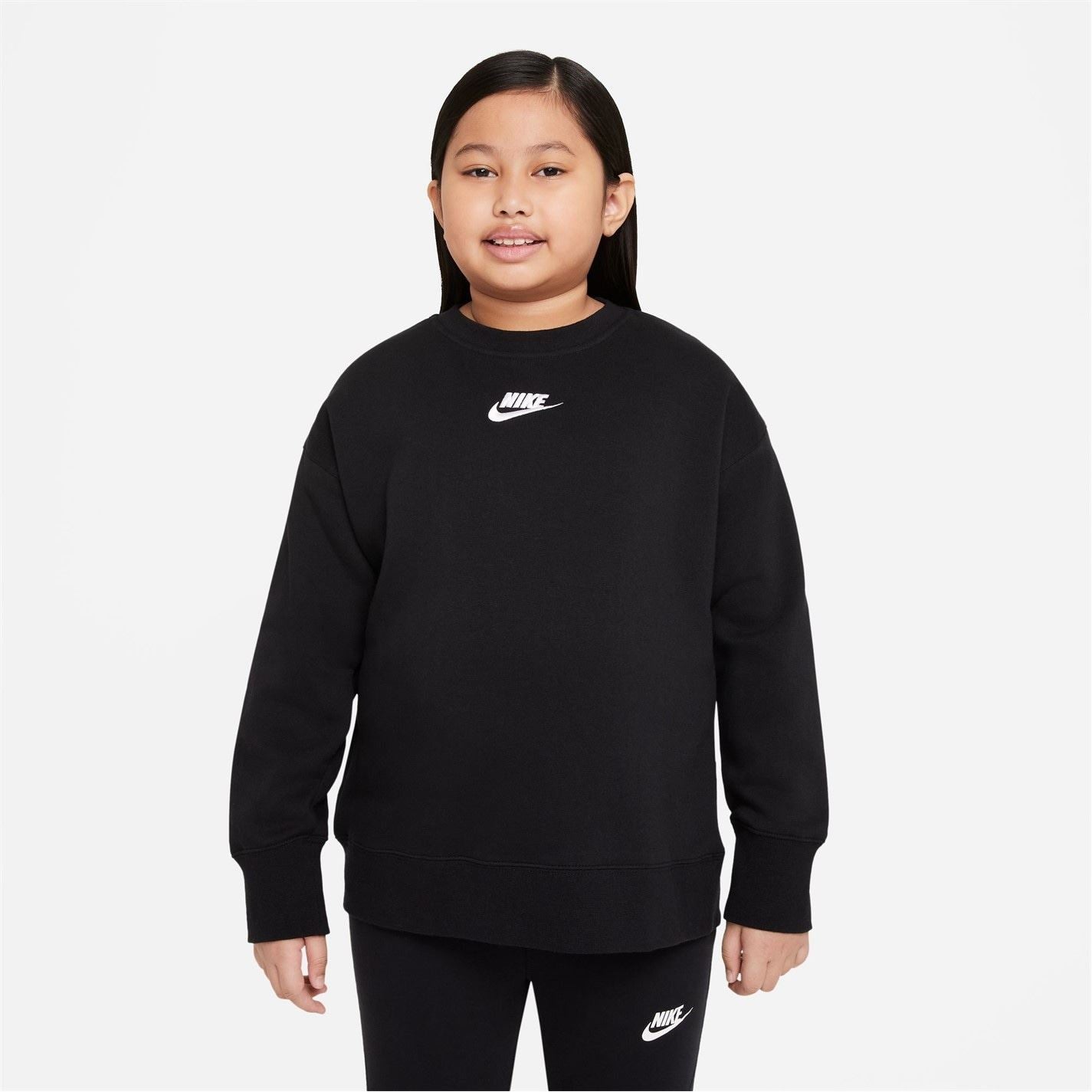 Nike Sportswear Club Fleece Big Kids (girls) Crew (extended Size) Sweatshirt Girls