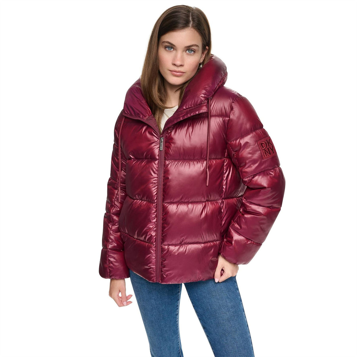 DKNY Puffer Coat W  Drama Collar