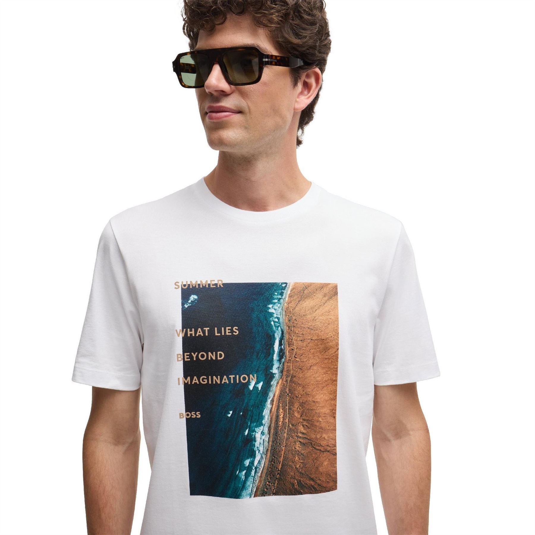 Boss Text Graphic Crew Neck Short Sleeve Jersey T-Shirt