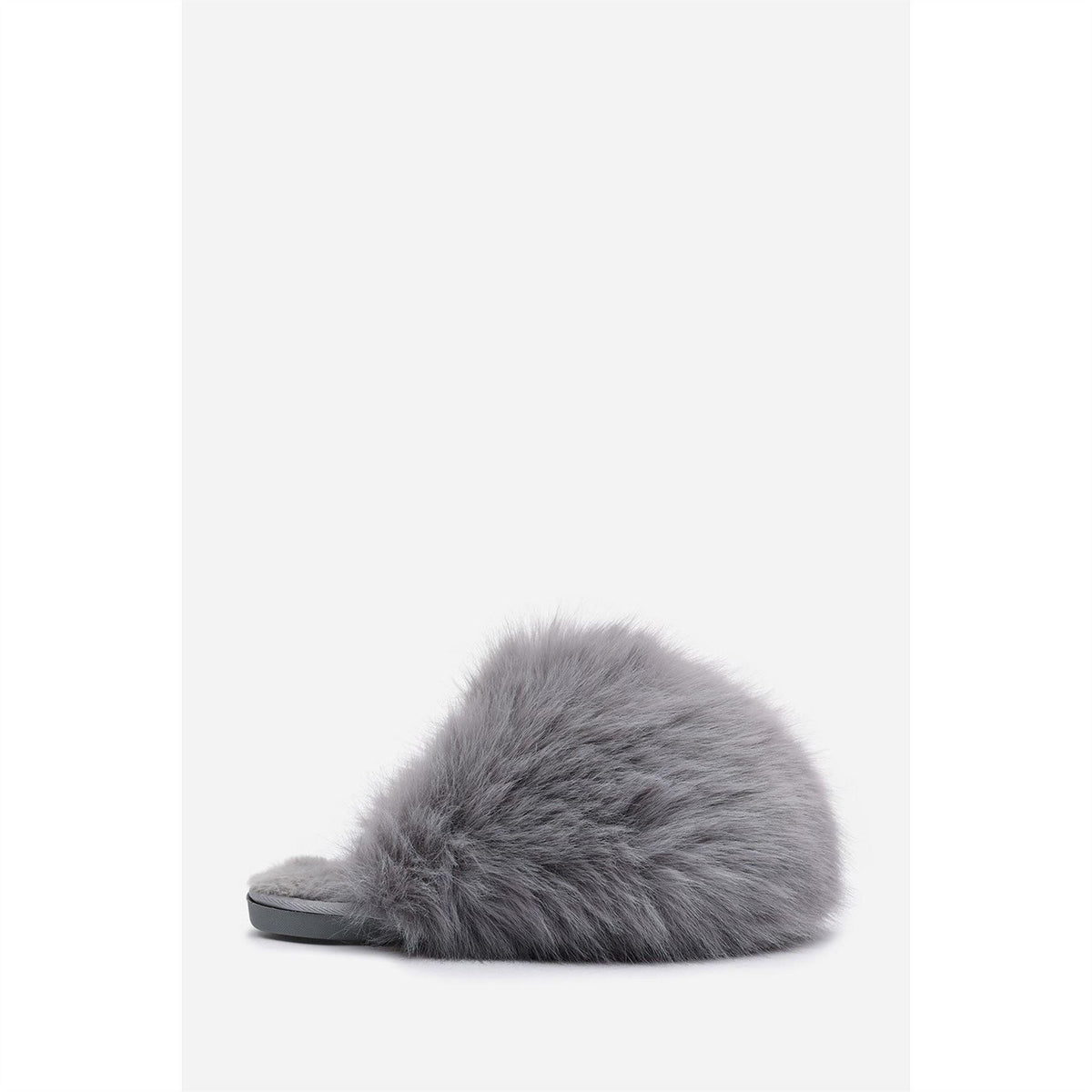 Wheres That From Ultimate Fluffy Beige Faux Fur Mule Slippers