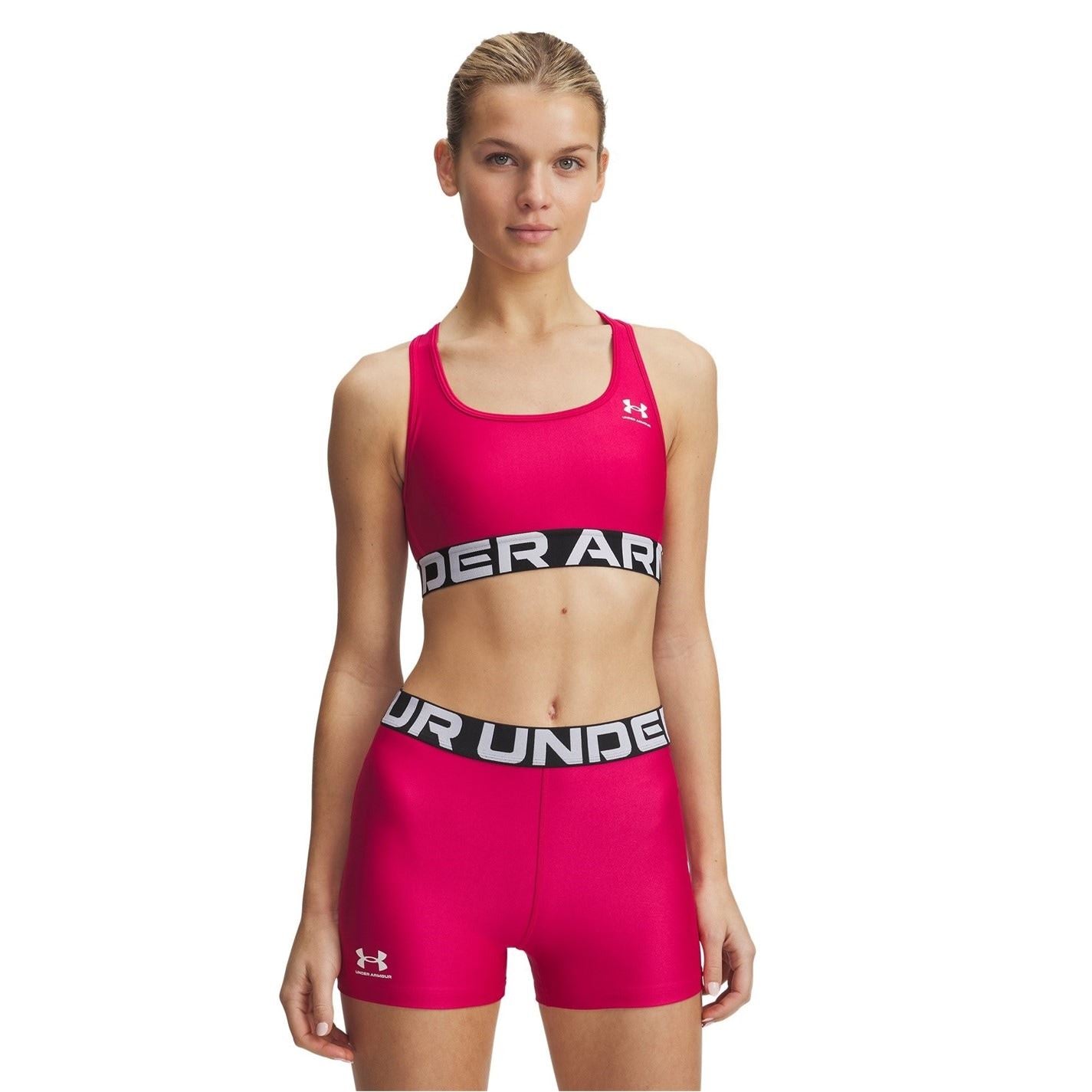Under Armour Womens Armour Heatgear® Armour Mid Branded Sports Bra
