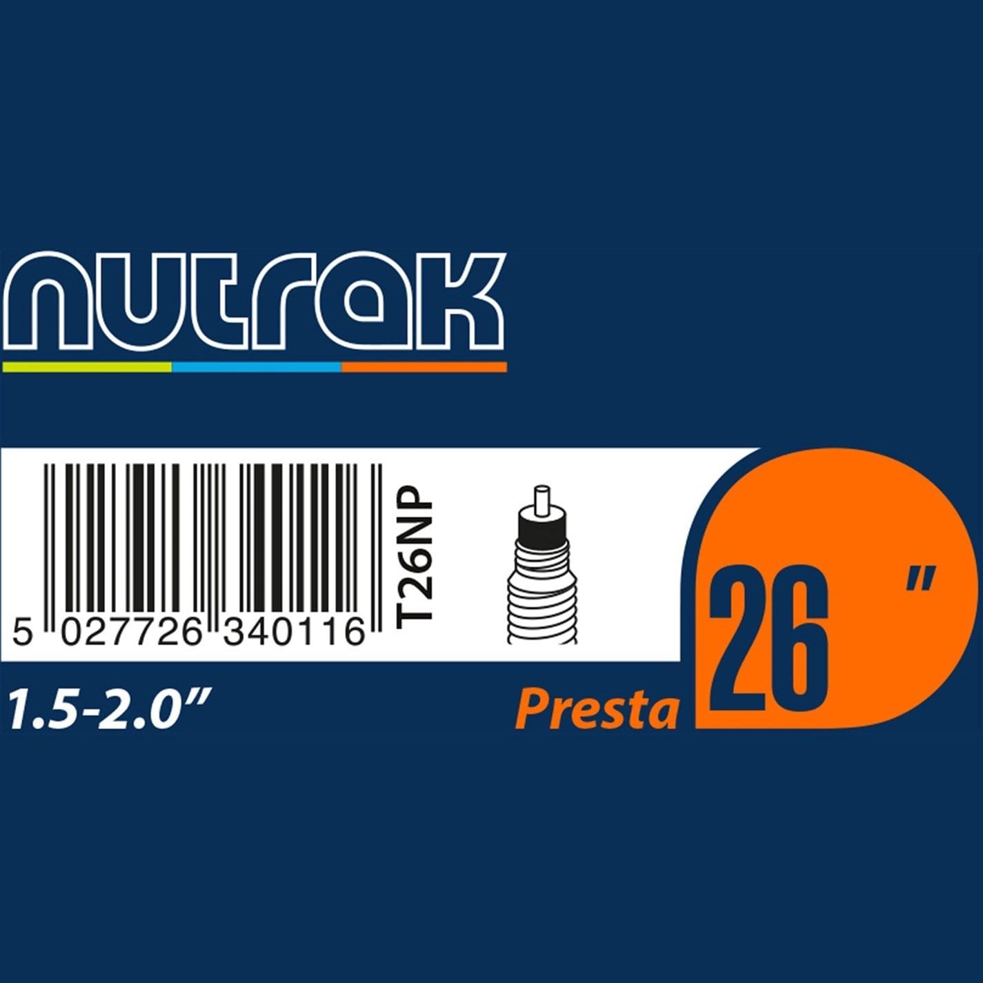 Nutrak 26 X 1.5 2.0 Presta Valve Inner Tube