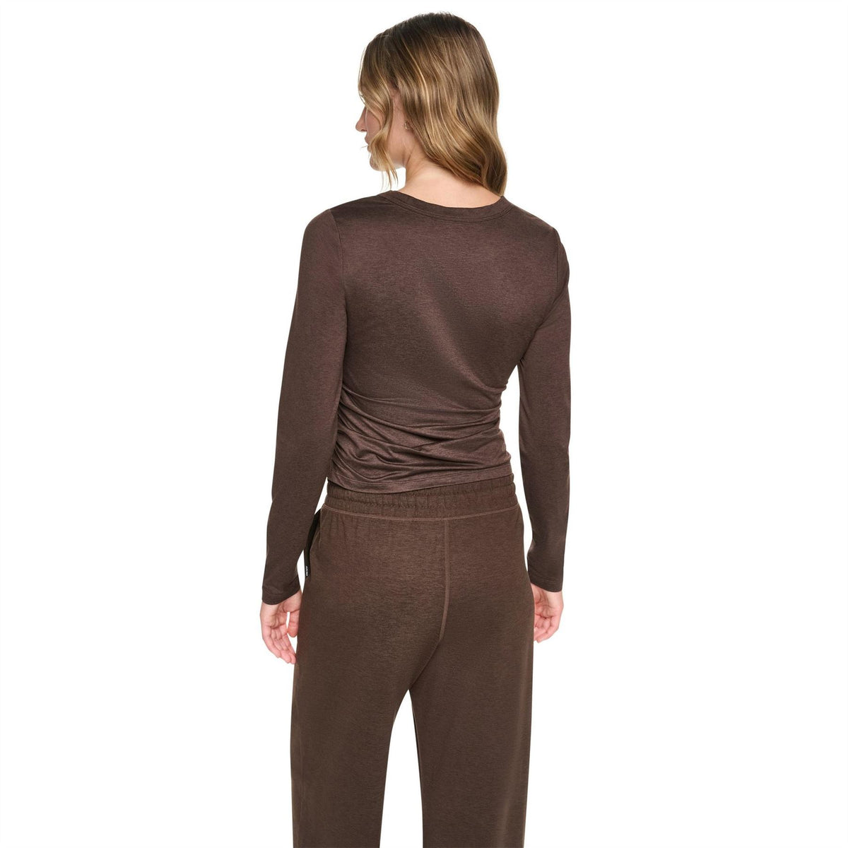 DKNY Long Sleeve Ruched Slim Fit T-Shirt