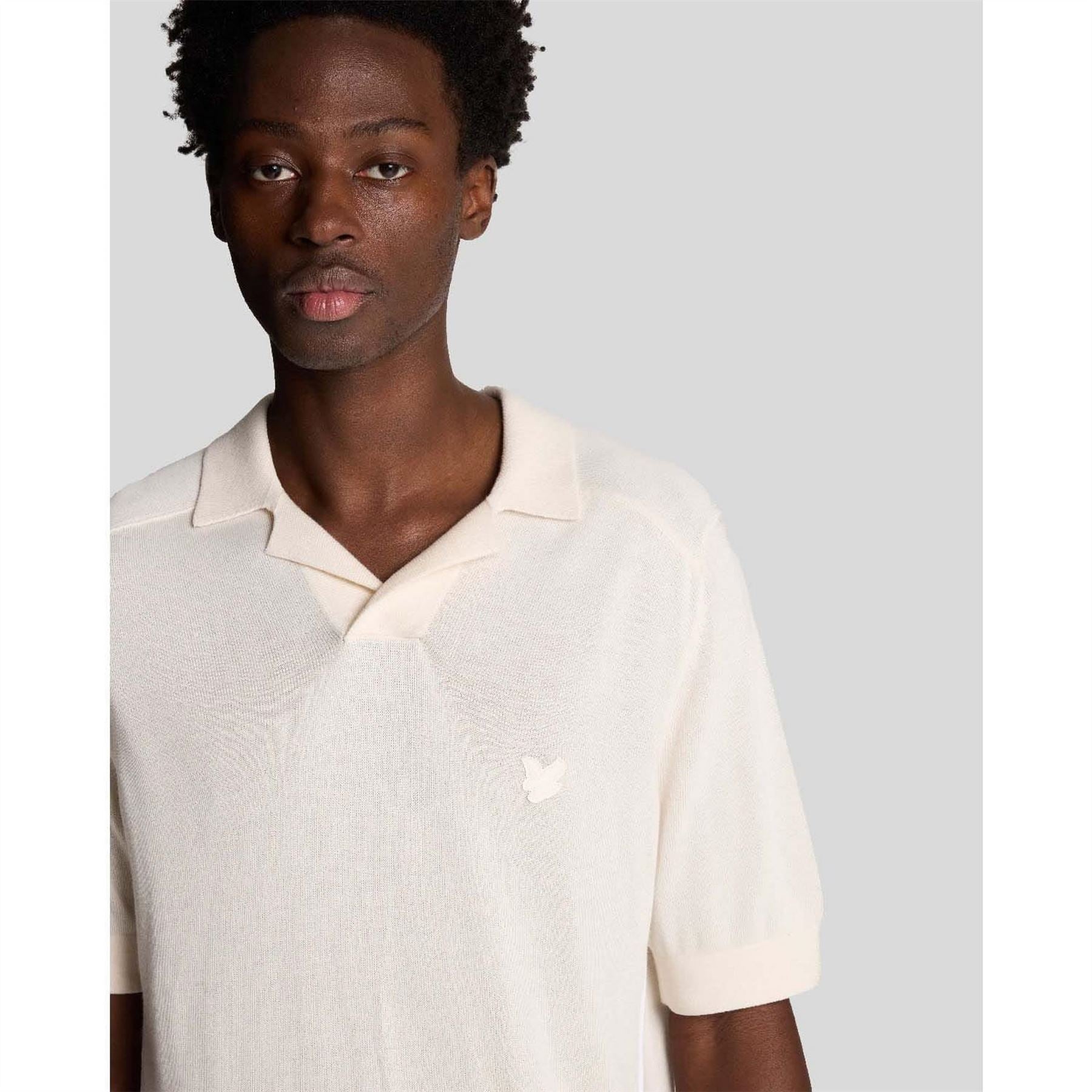 Lyle and Scott Tipped Knitted Polo Shirt