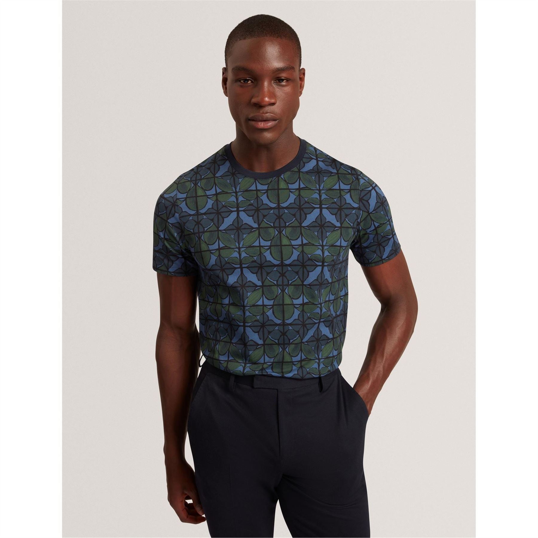 Ted Baker Floral Crew Neck Short Sleeve T-Shirt