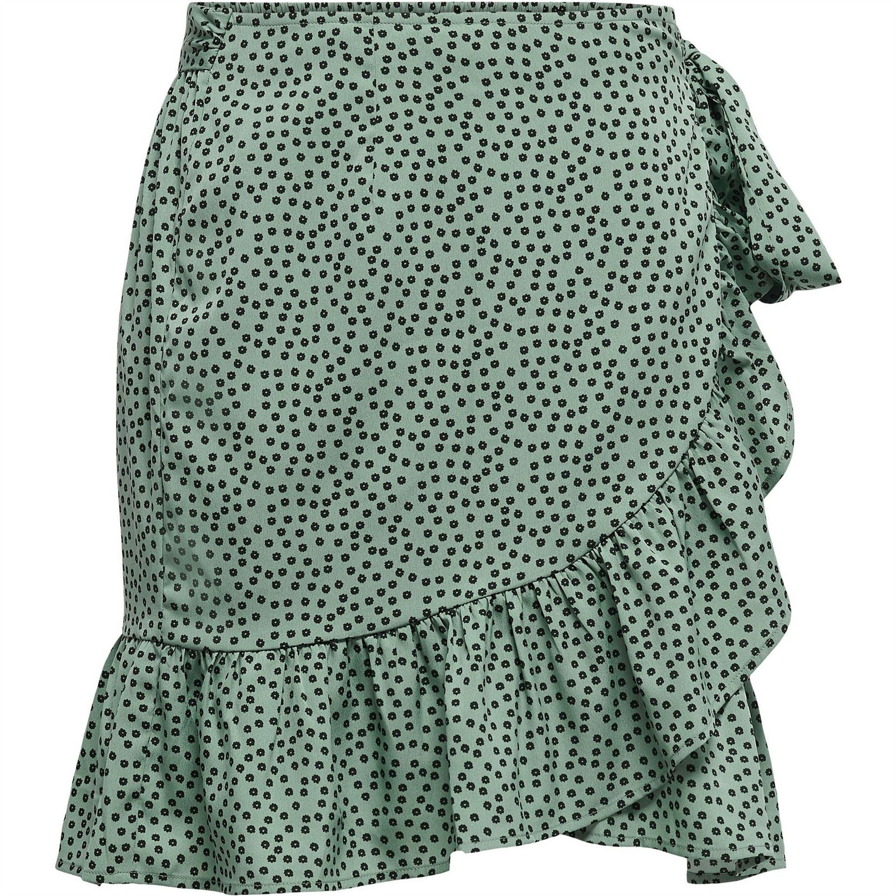 Only Print Wrap Skirt