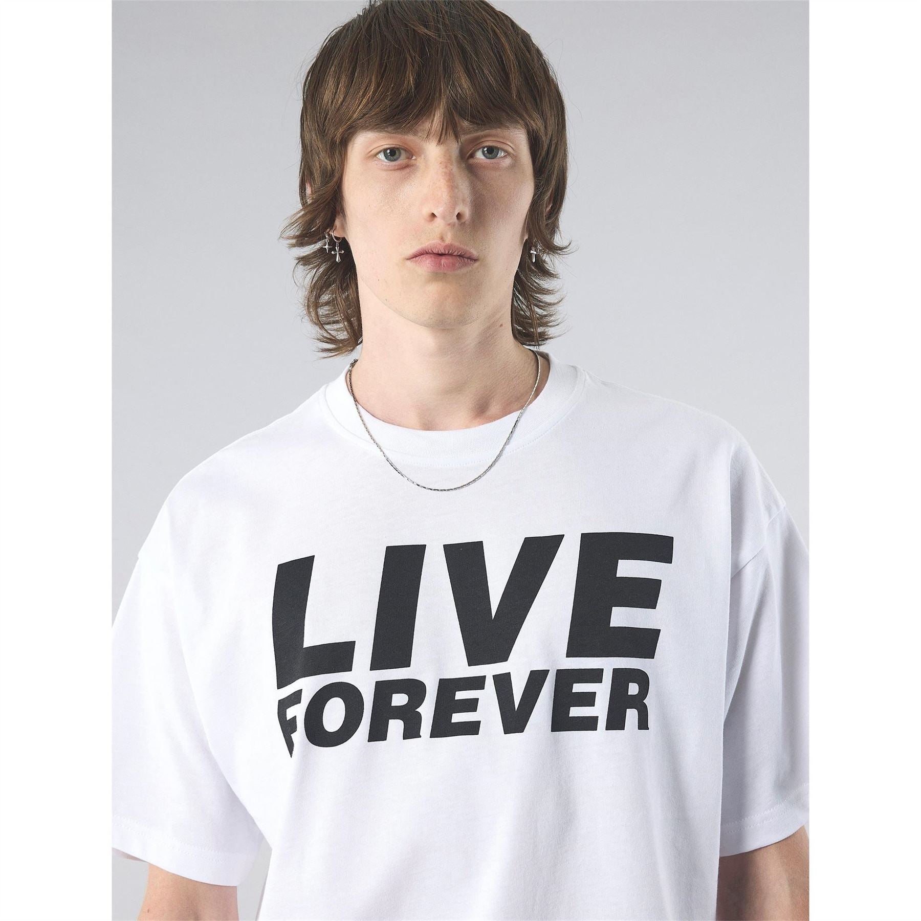 Pretty Green Porsche Live Forever Tour Lettering Graphic Crew Neck Short Sleeve T-Shirt