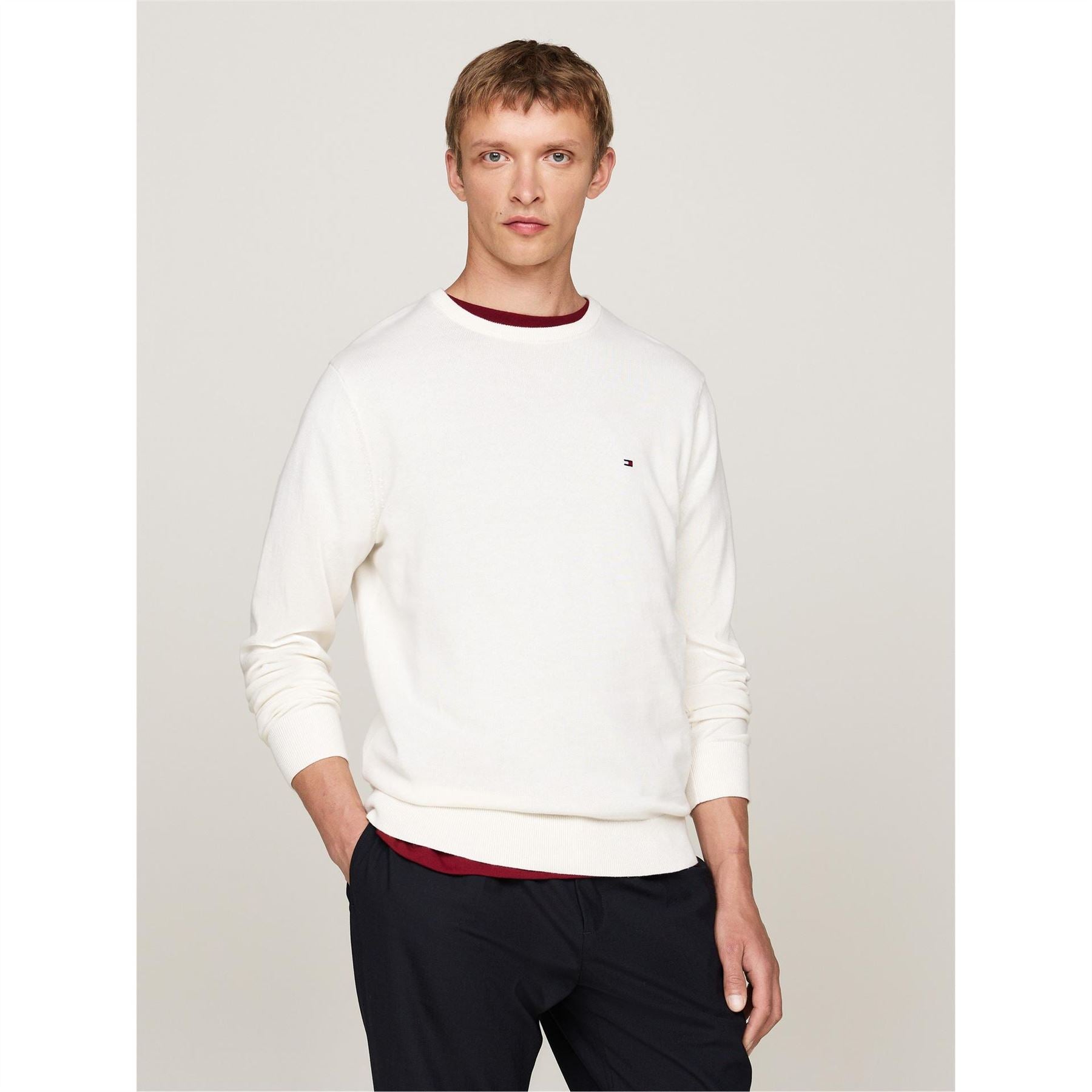 Tommy Hilfiger Cotton Crew Neck Pullover Sweater