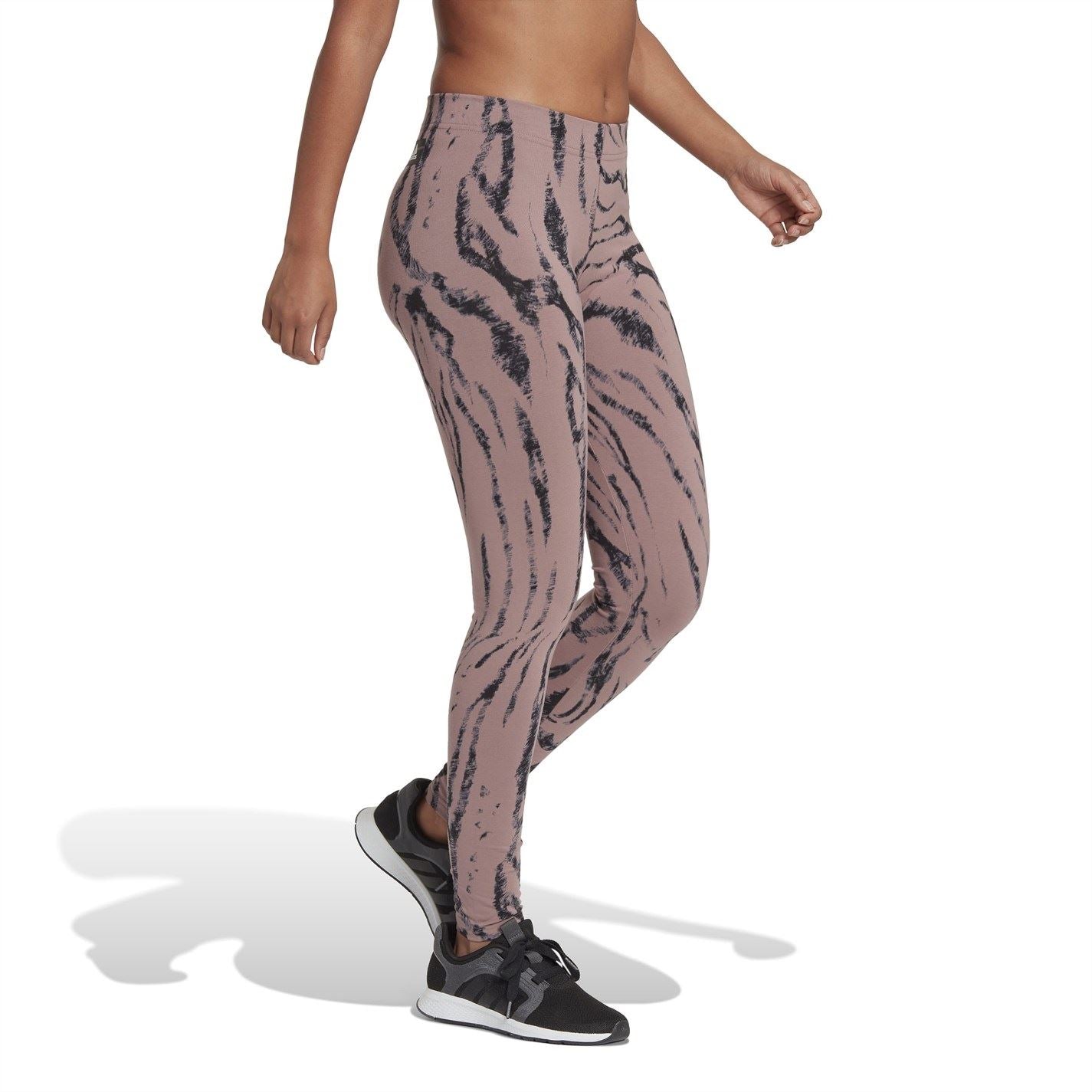 adidas Womens Icons Animal Print Leggings