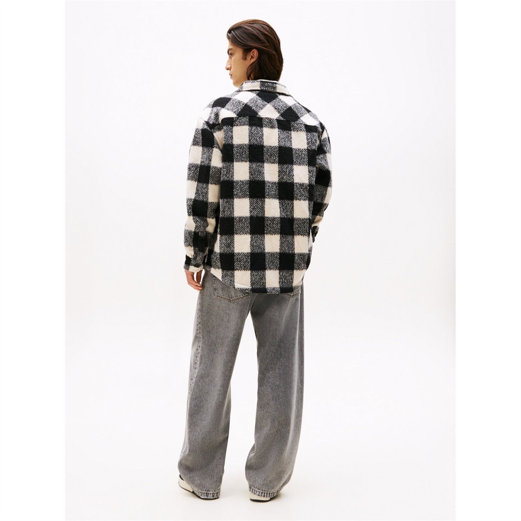 Tommy Jeans Plaid Patterned Chest Pocket Overshirt