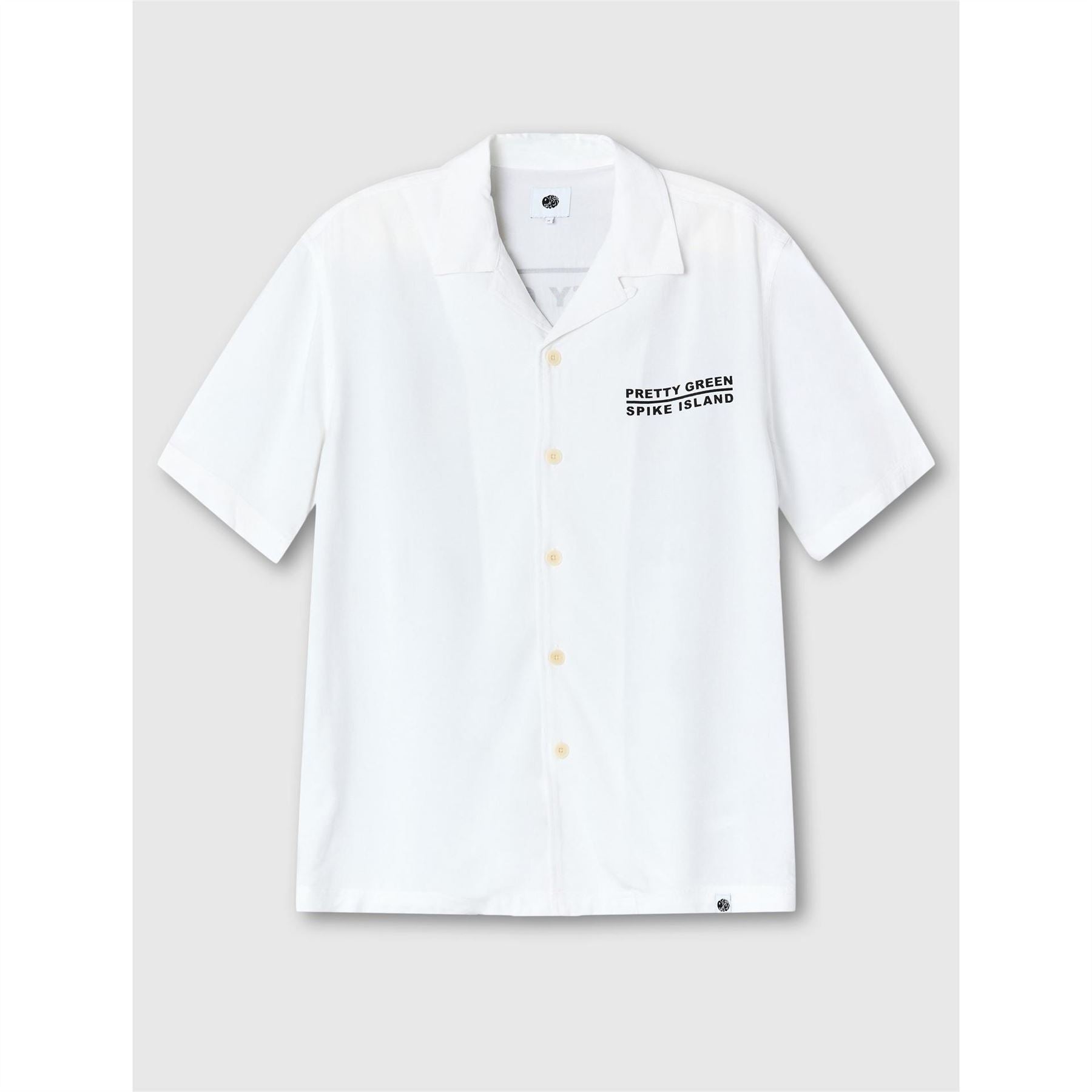 Pretty Green Spike Island Short Sleeve Plain Shirt