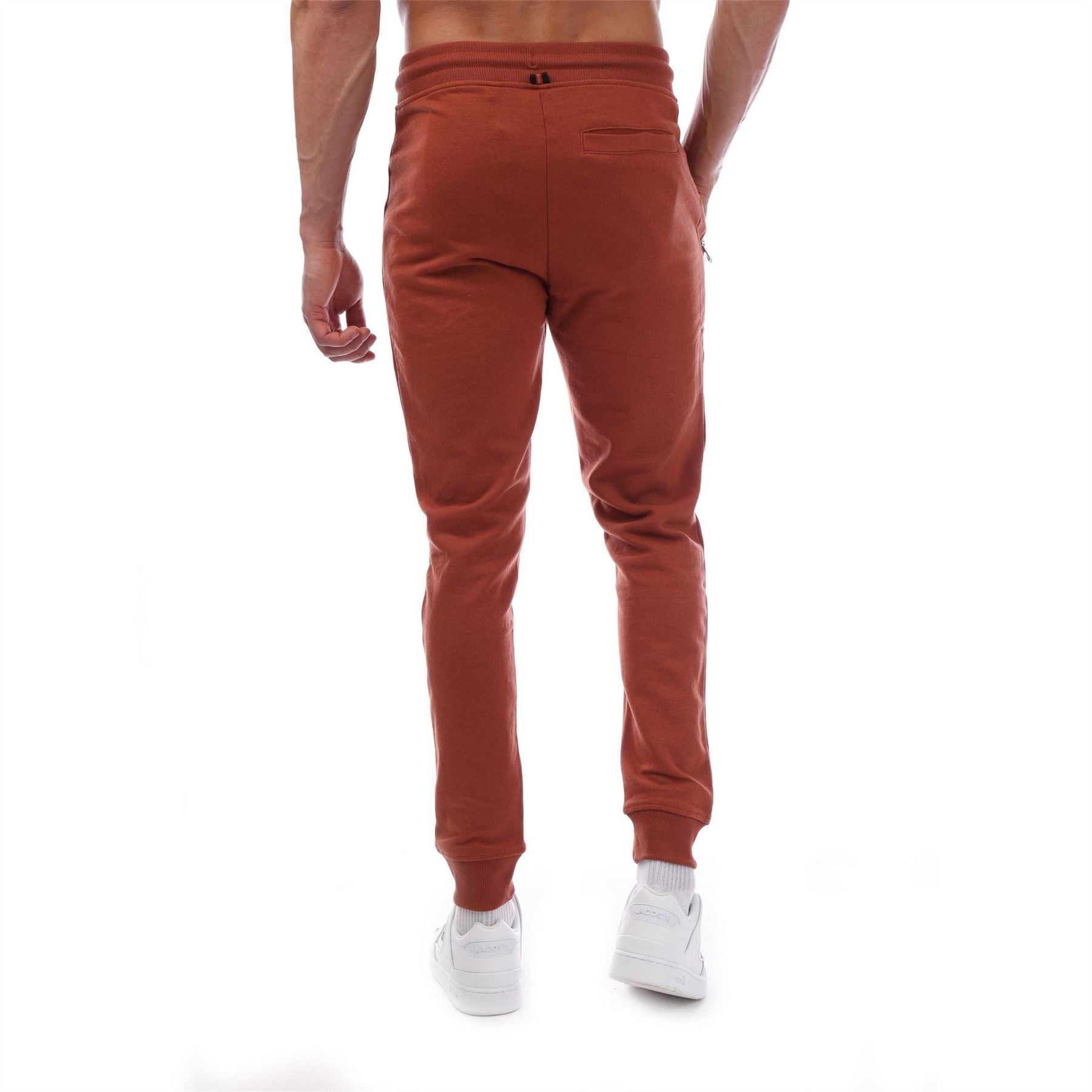 Luke Rome Solid Patterned Zipped Pocket Slim Joggers