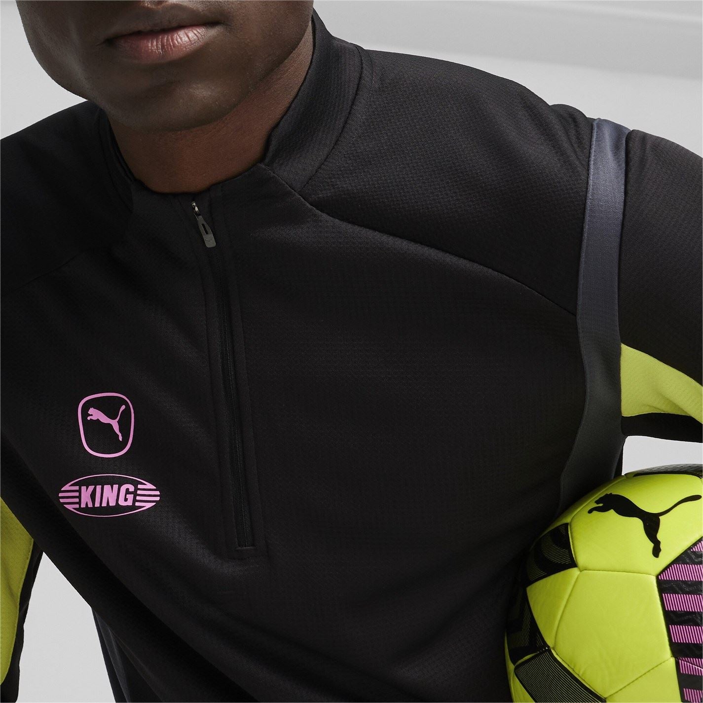 Puma Zip Neck Regular Fit Long Sleeve T-Shirt