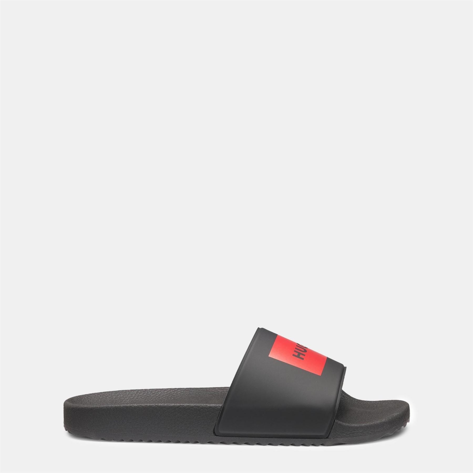 Hugo Logo Print Open Toe Slides