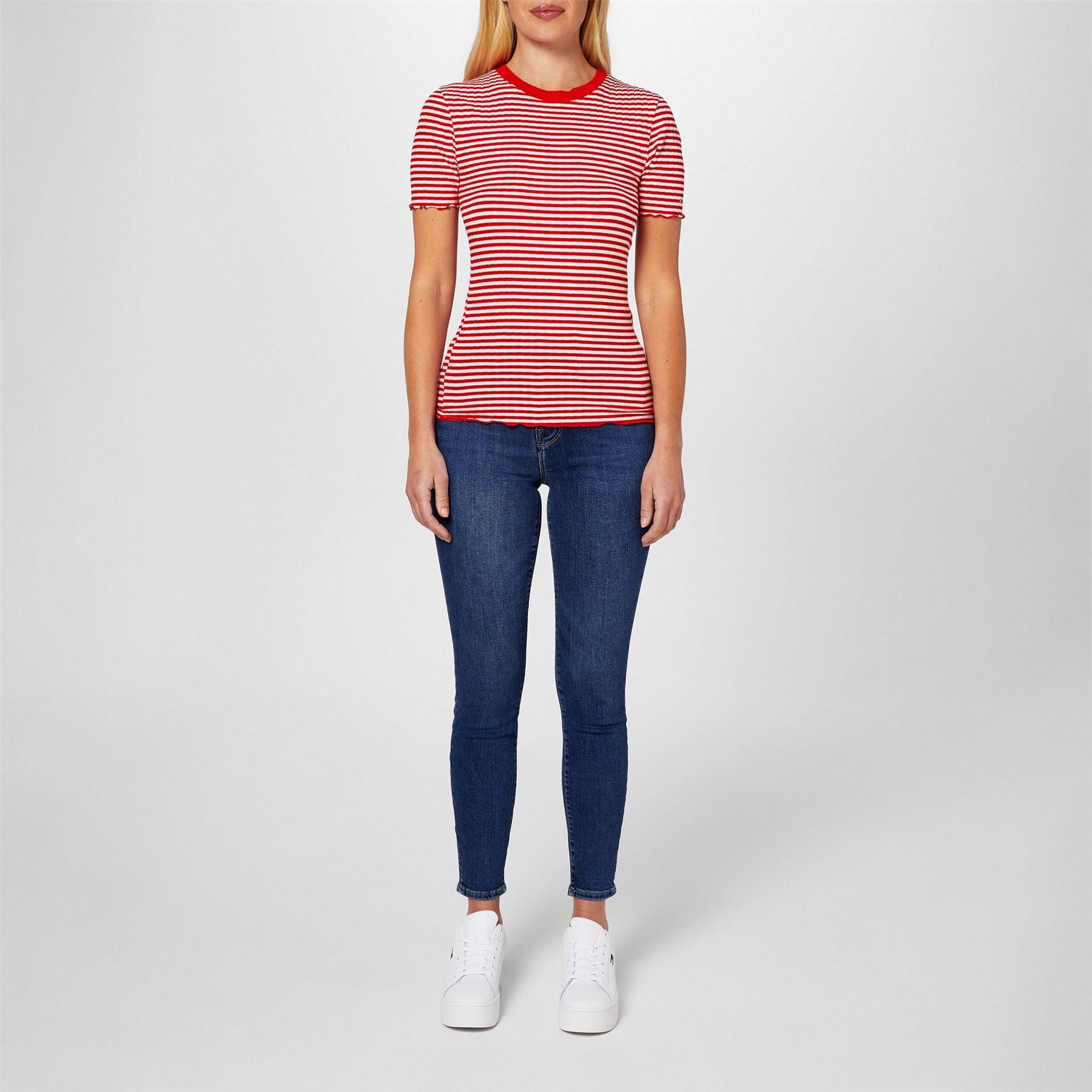 Tommy Hilfiger Striped Slim Fit Crew Neck T-Shirt