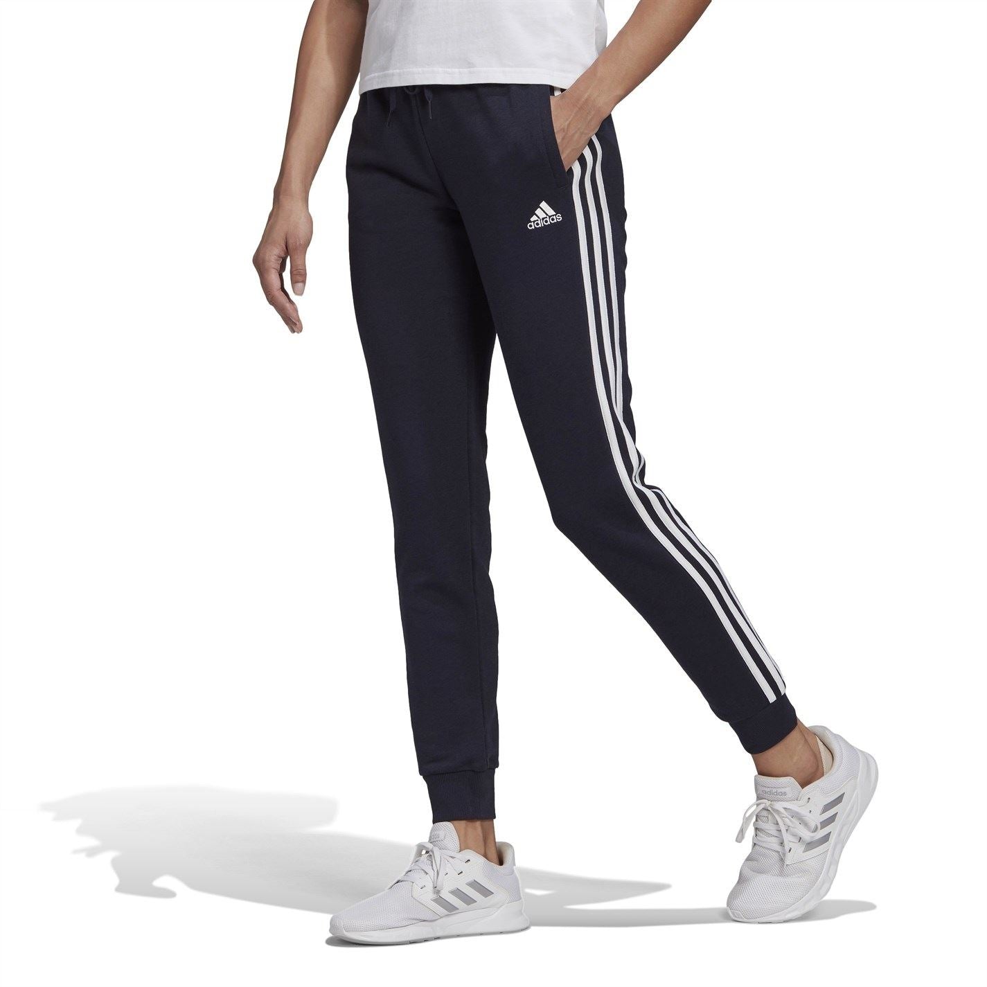 adidas Womens Essentials 3 Stripes Pants Slim