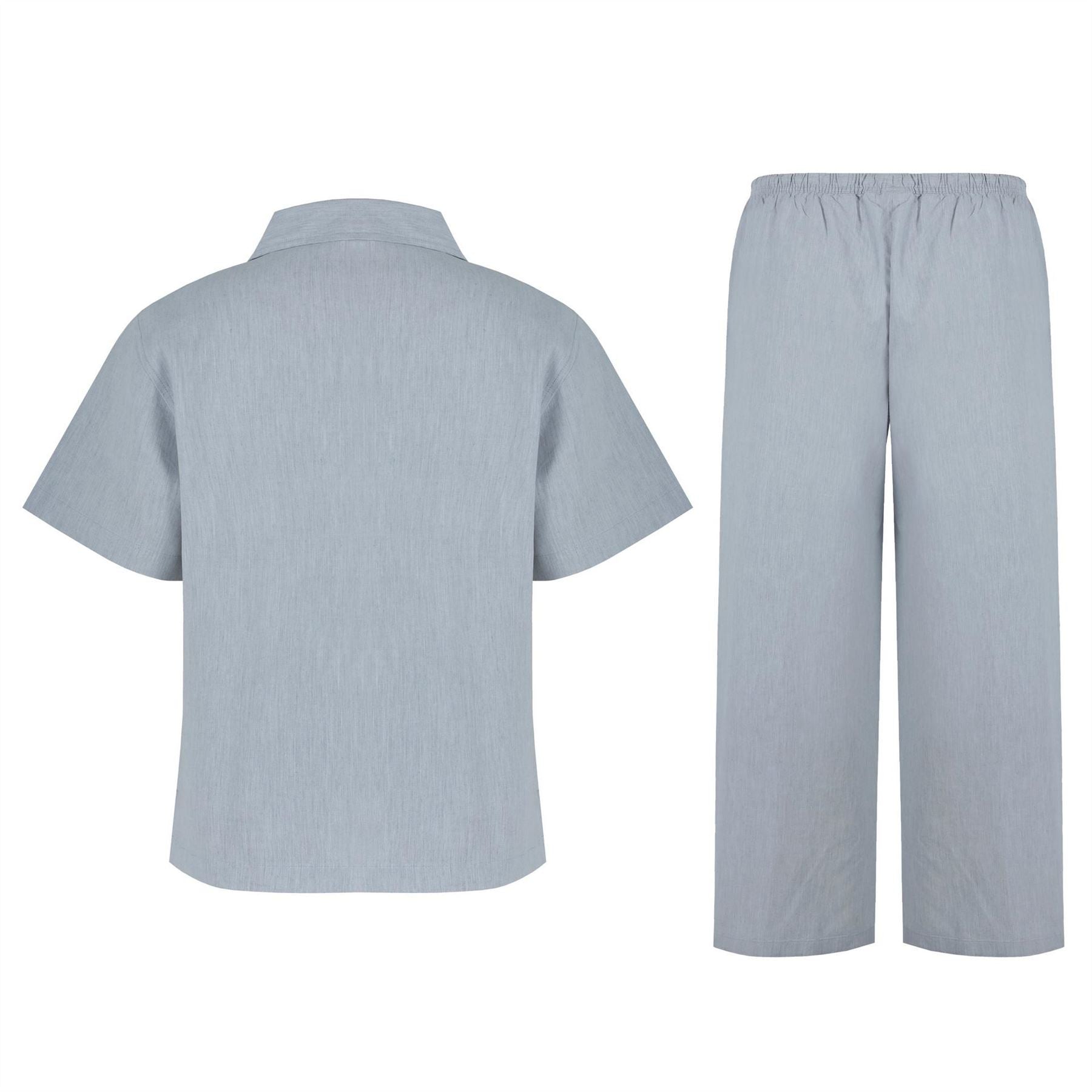 Miso Collared Neck Short Sleeve Shirt Casual Set