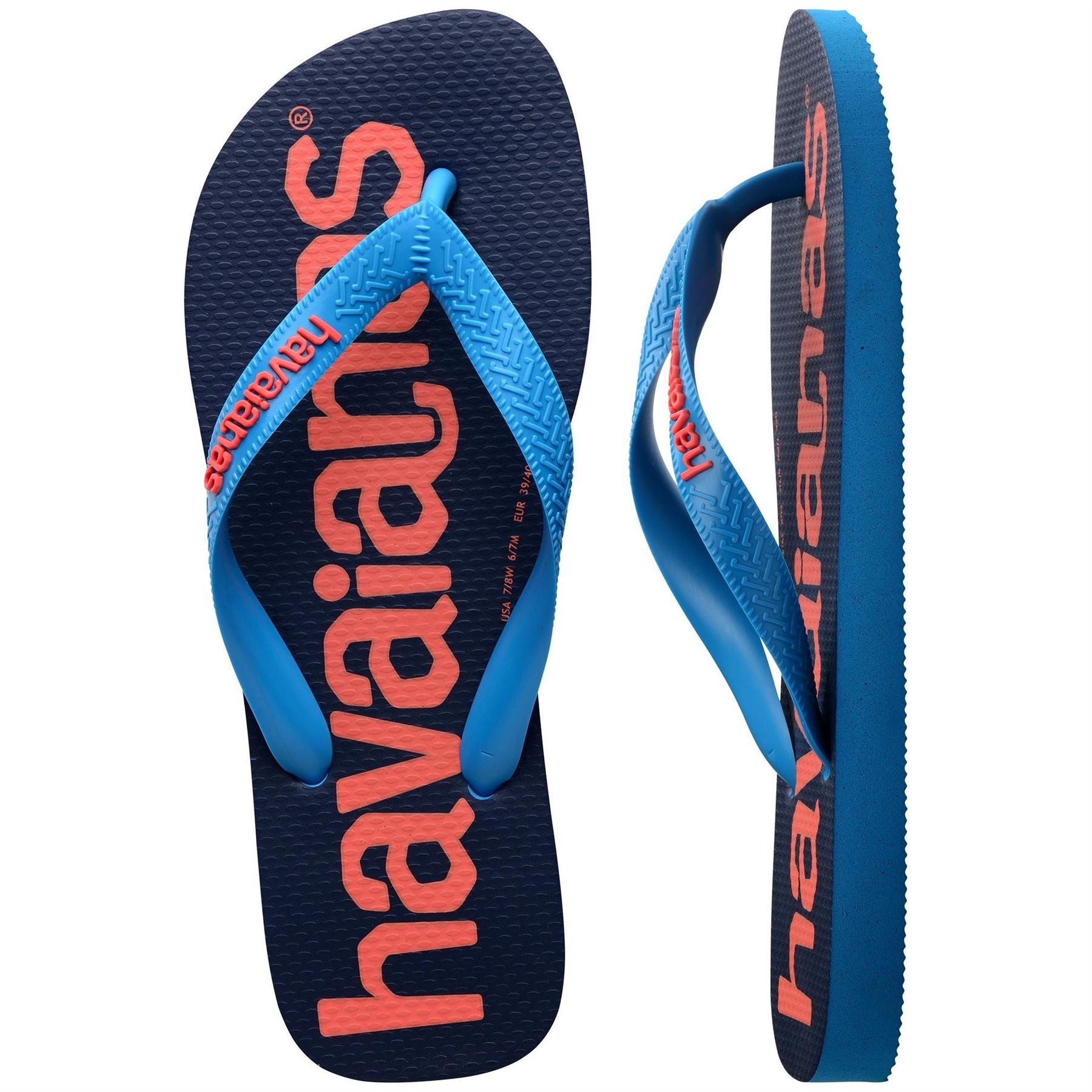 Havaianas Womens Hav. Top Logomania 2 Navy Blue 39 4 Flip Flops