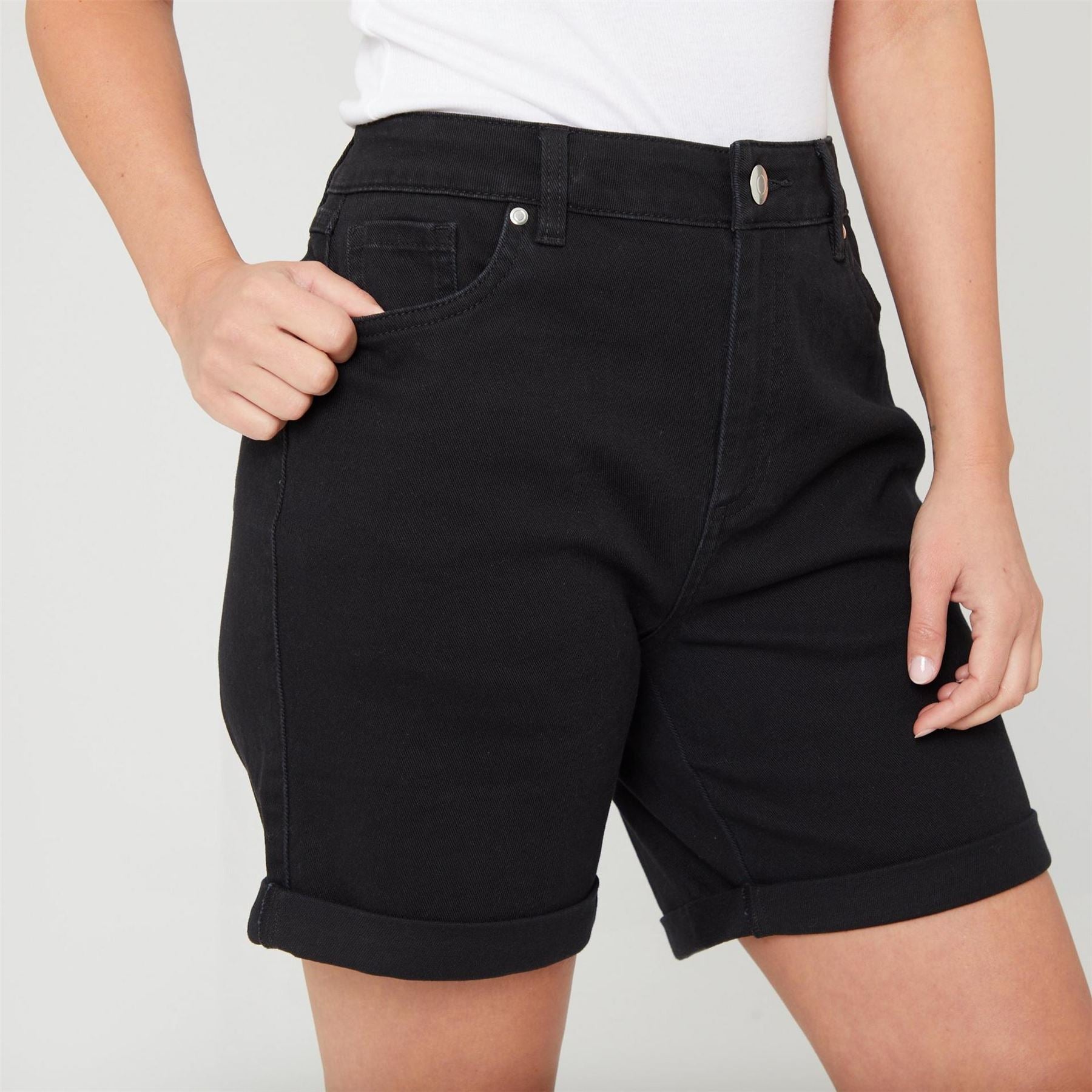 Be You Longer Length Denim Shorts
