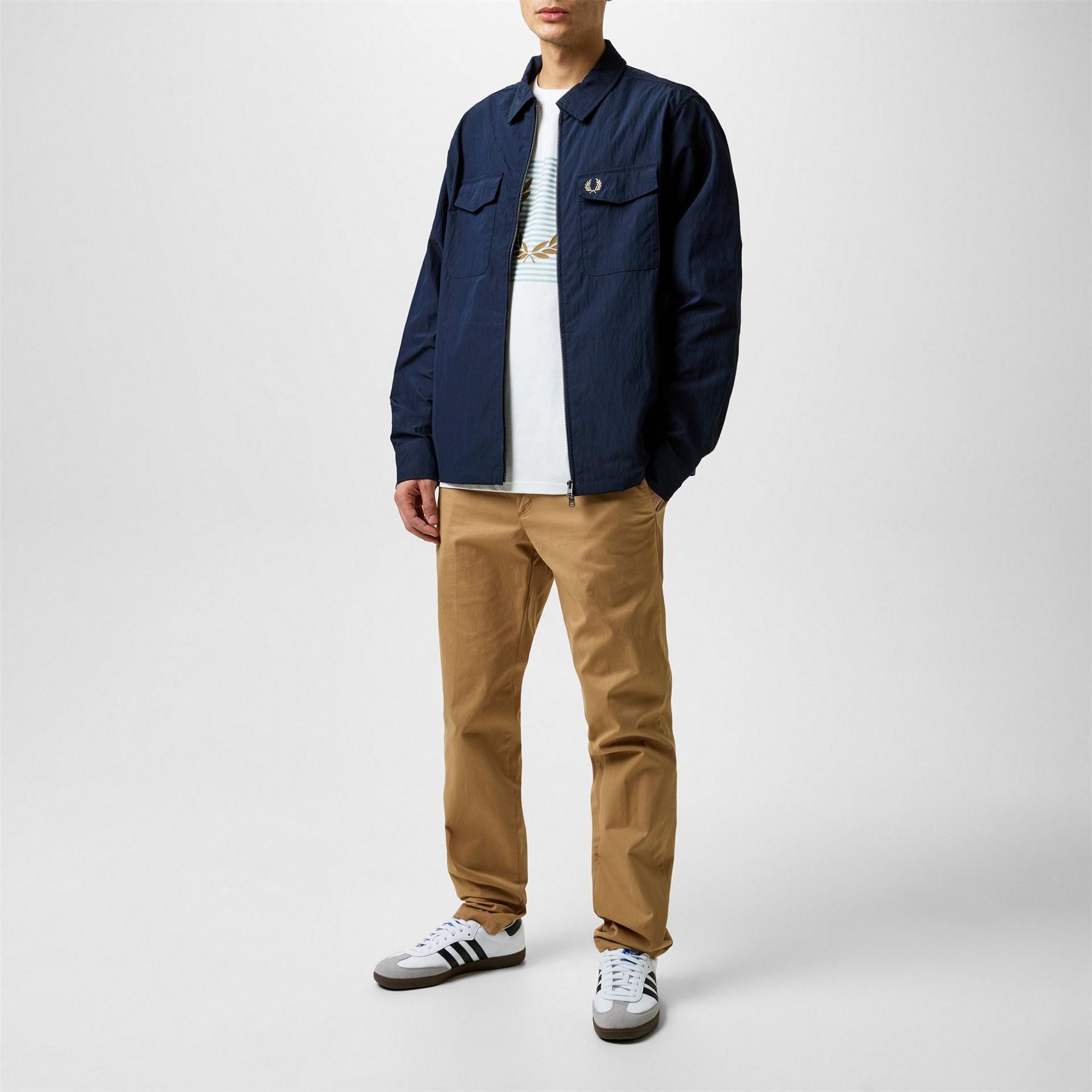 Fred Perry  Long Sleeve Zip Overshirt