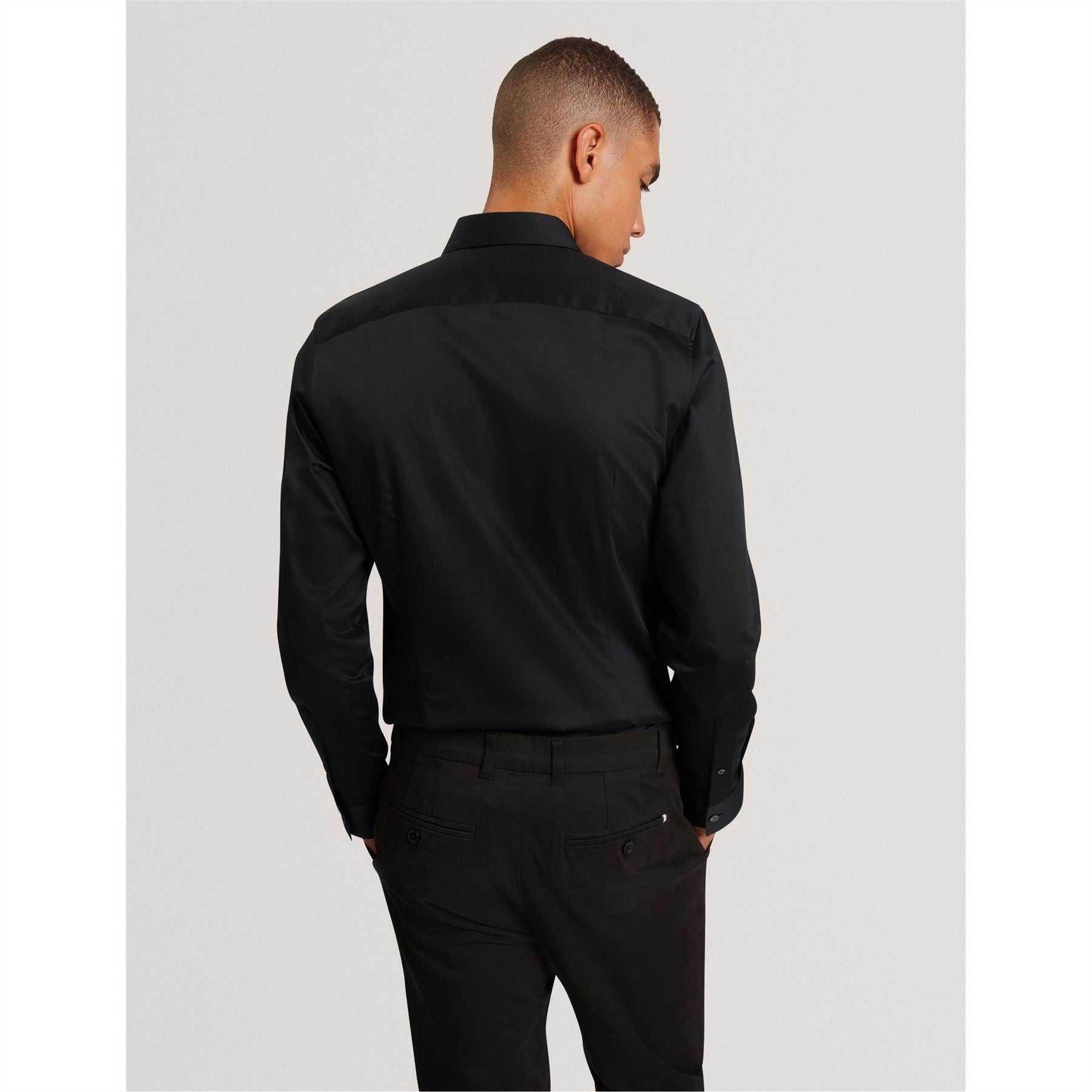 Ted Baker Collared Neck Long Sleeve Point Collar Shirt
