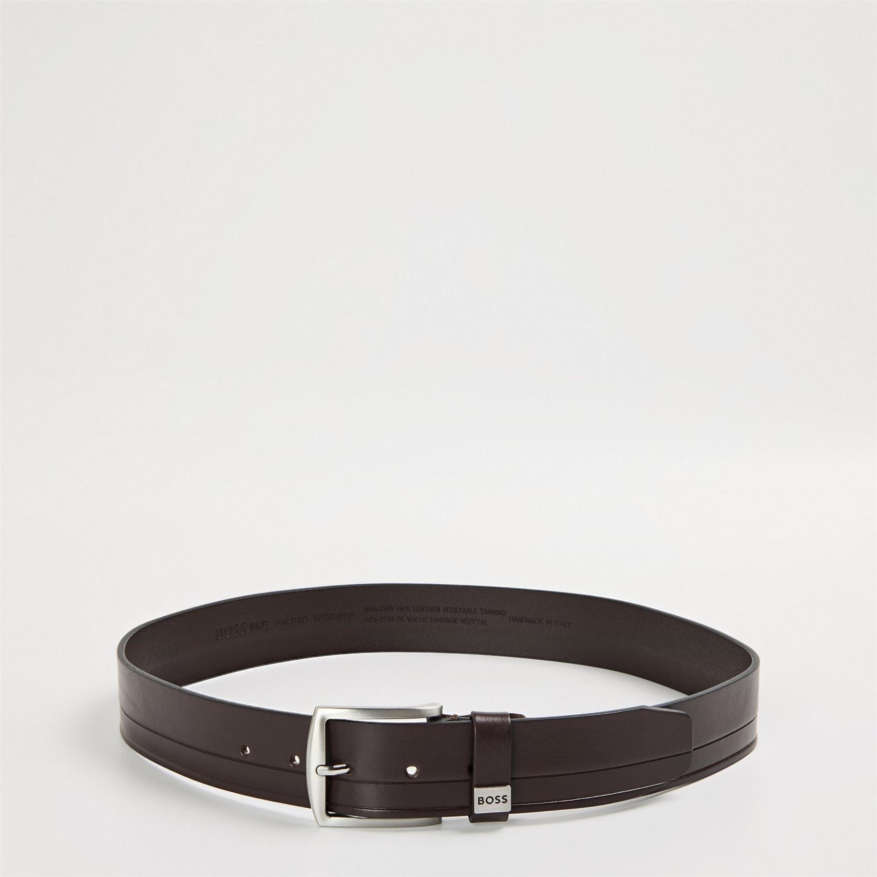 Boss Leather Belt with Metal Buckle
