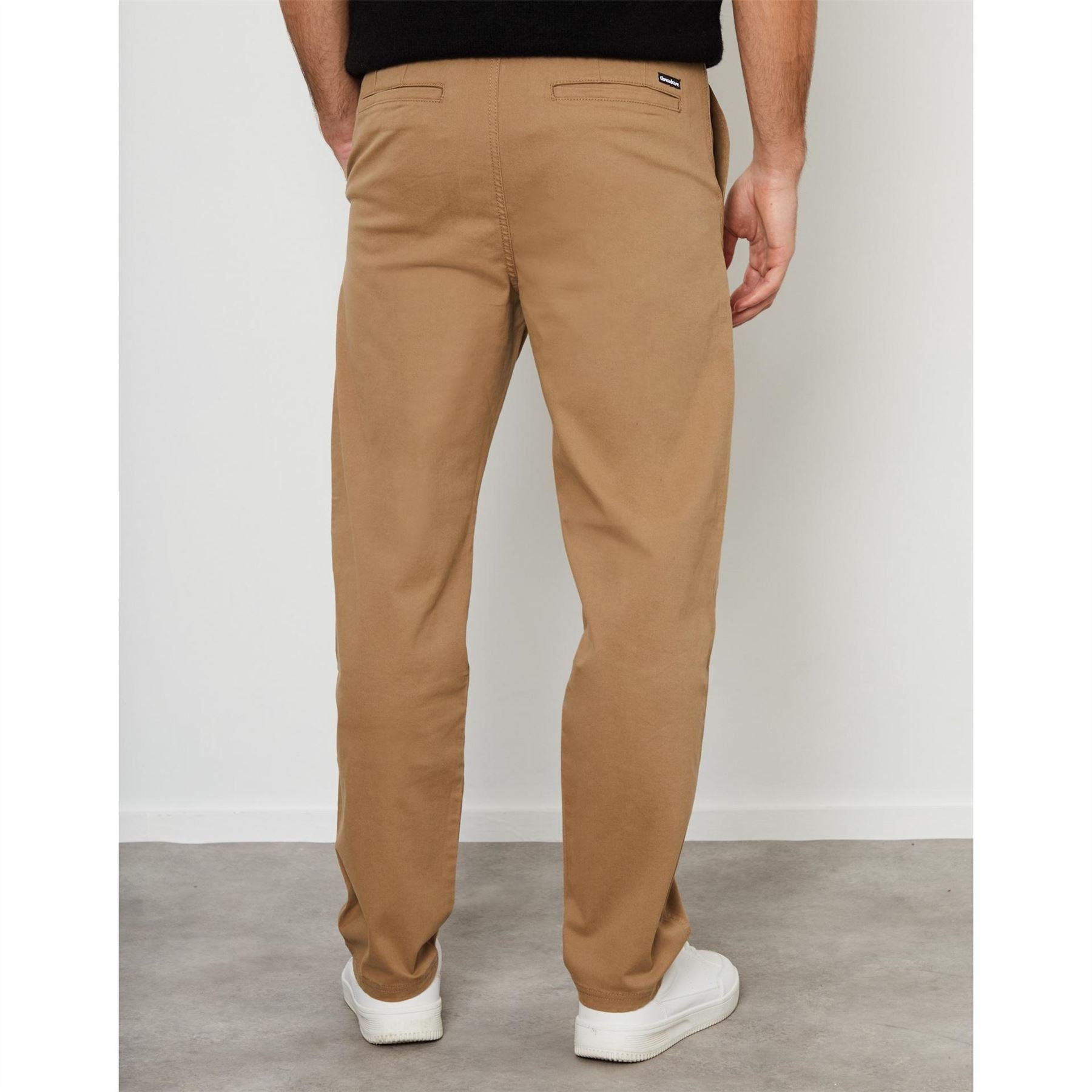 Threadbare Fog Regular Fit Straight Chinos