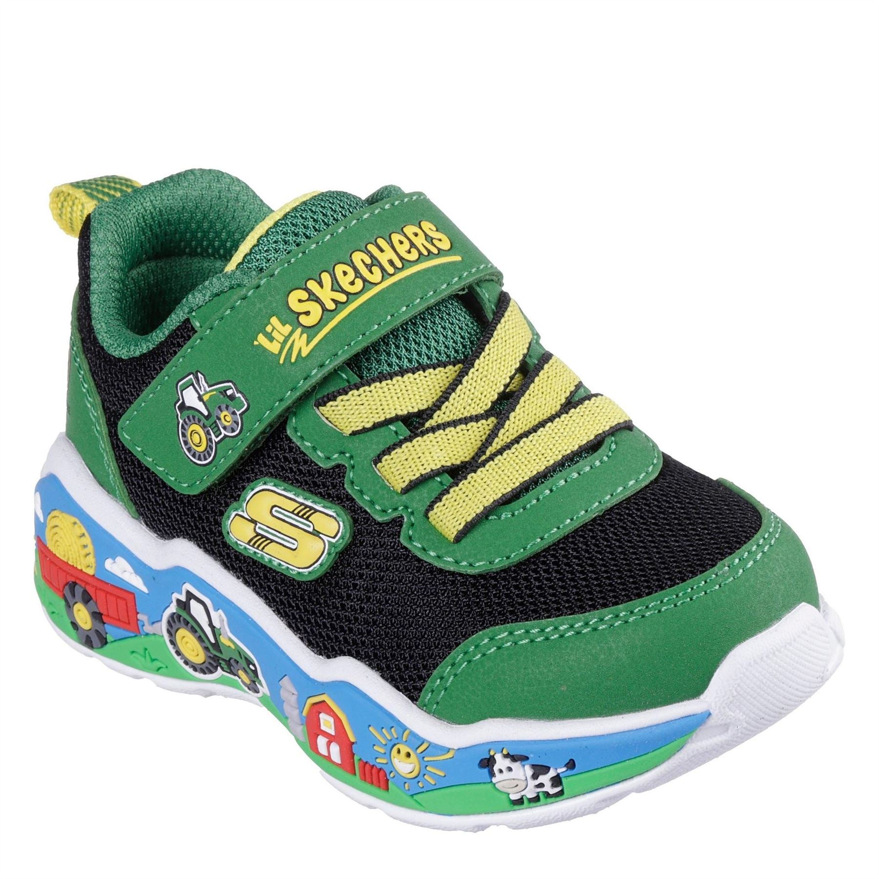 Skechers John Deere Gore  And  Strap Sneaker W T Low Top Trainers Boys