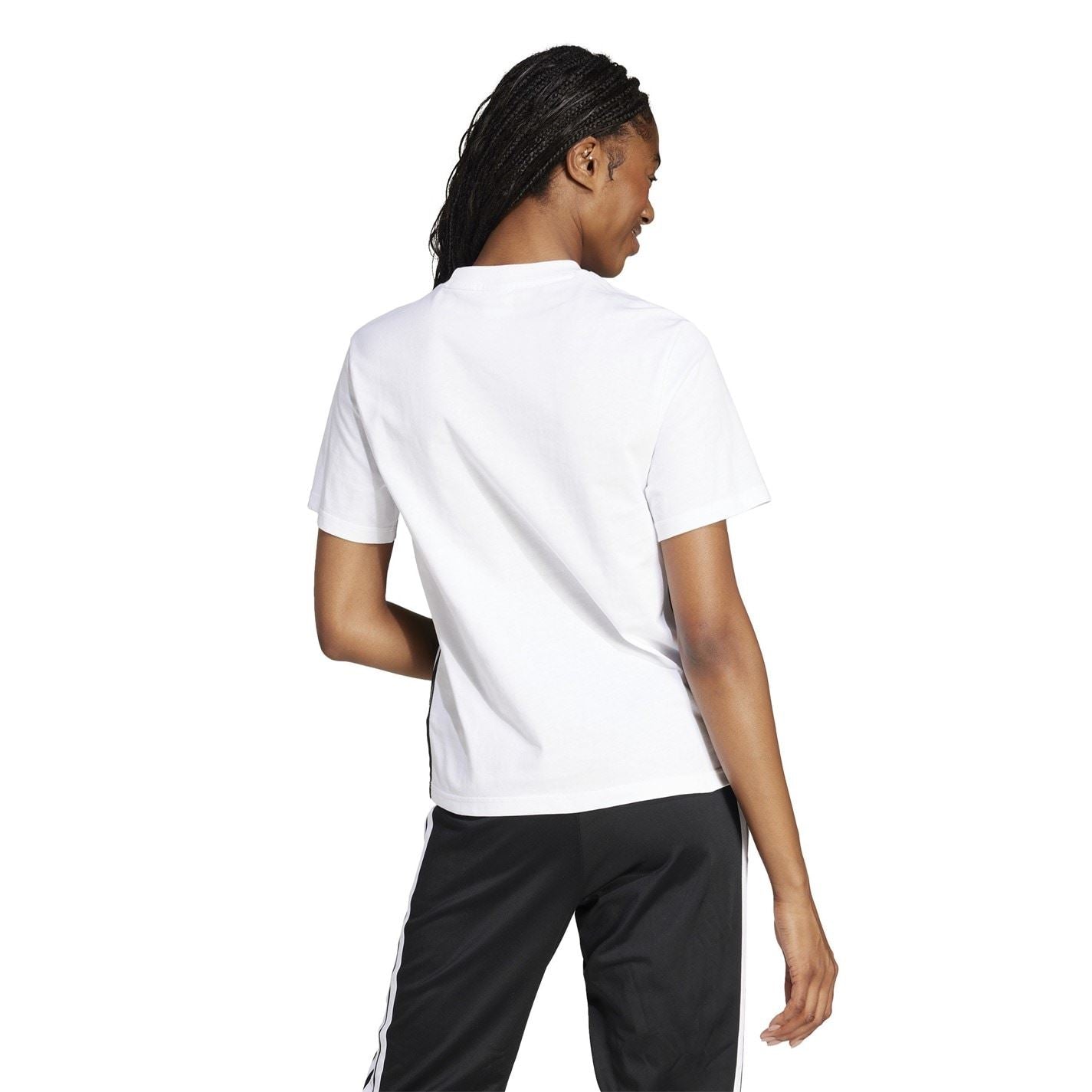 adidas Womens Essentials 3 Stripes Cotton T-Shirt