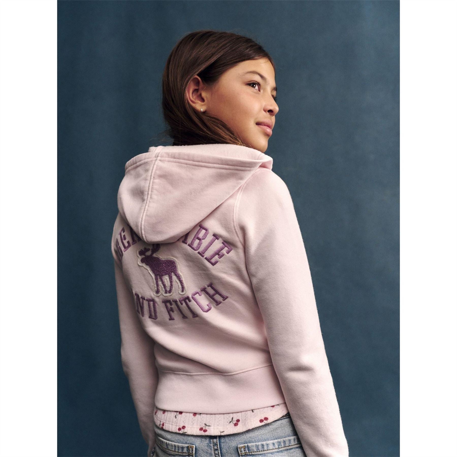 Abercrombie and Fitch Graphic Cotton Full Zip Hoodie