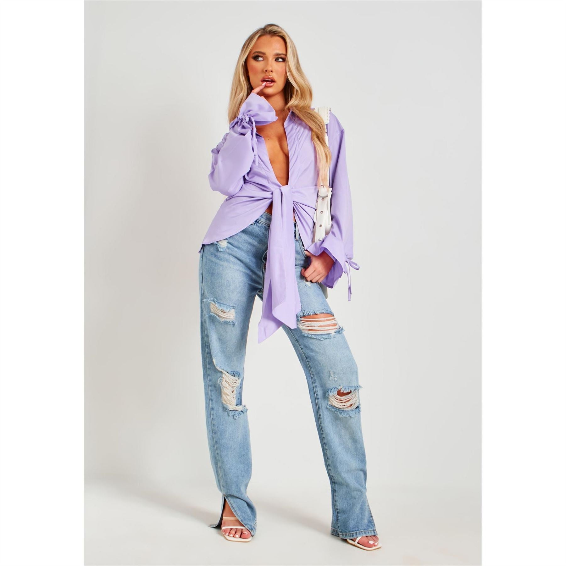 Missy Empire Drape Detail Shirt