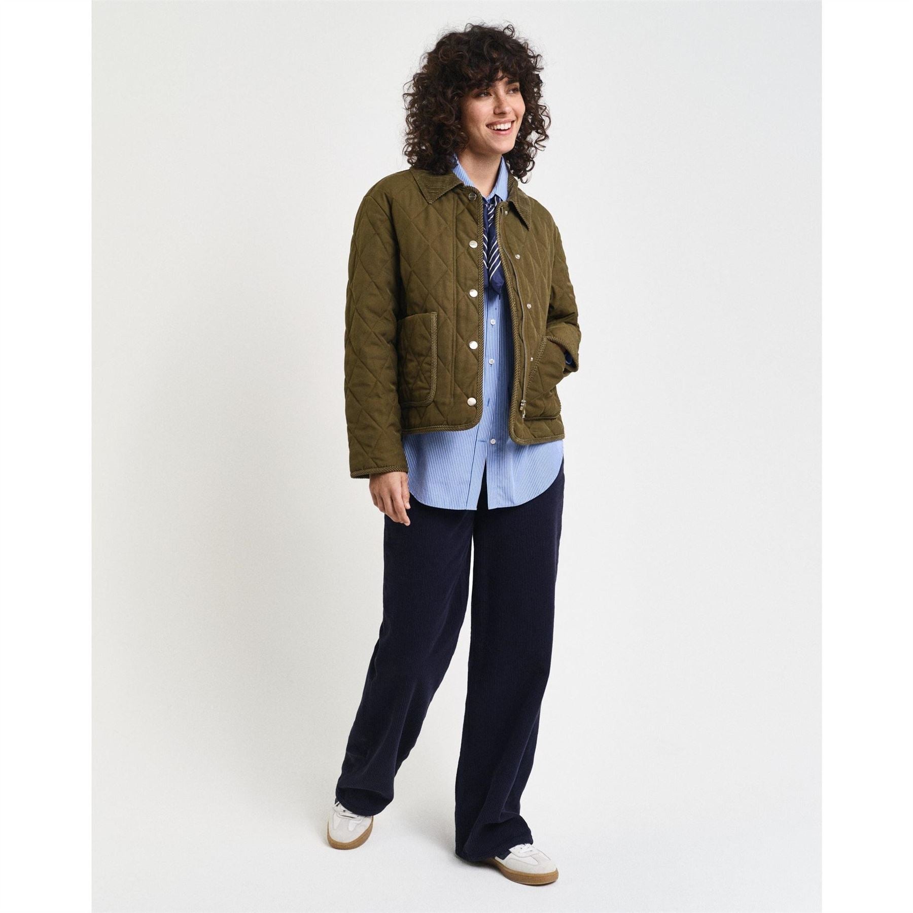 Gant Cord Detailed Relaxed Fit Short Jacket