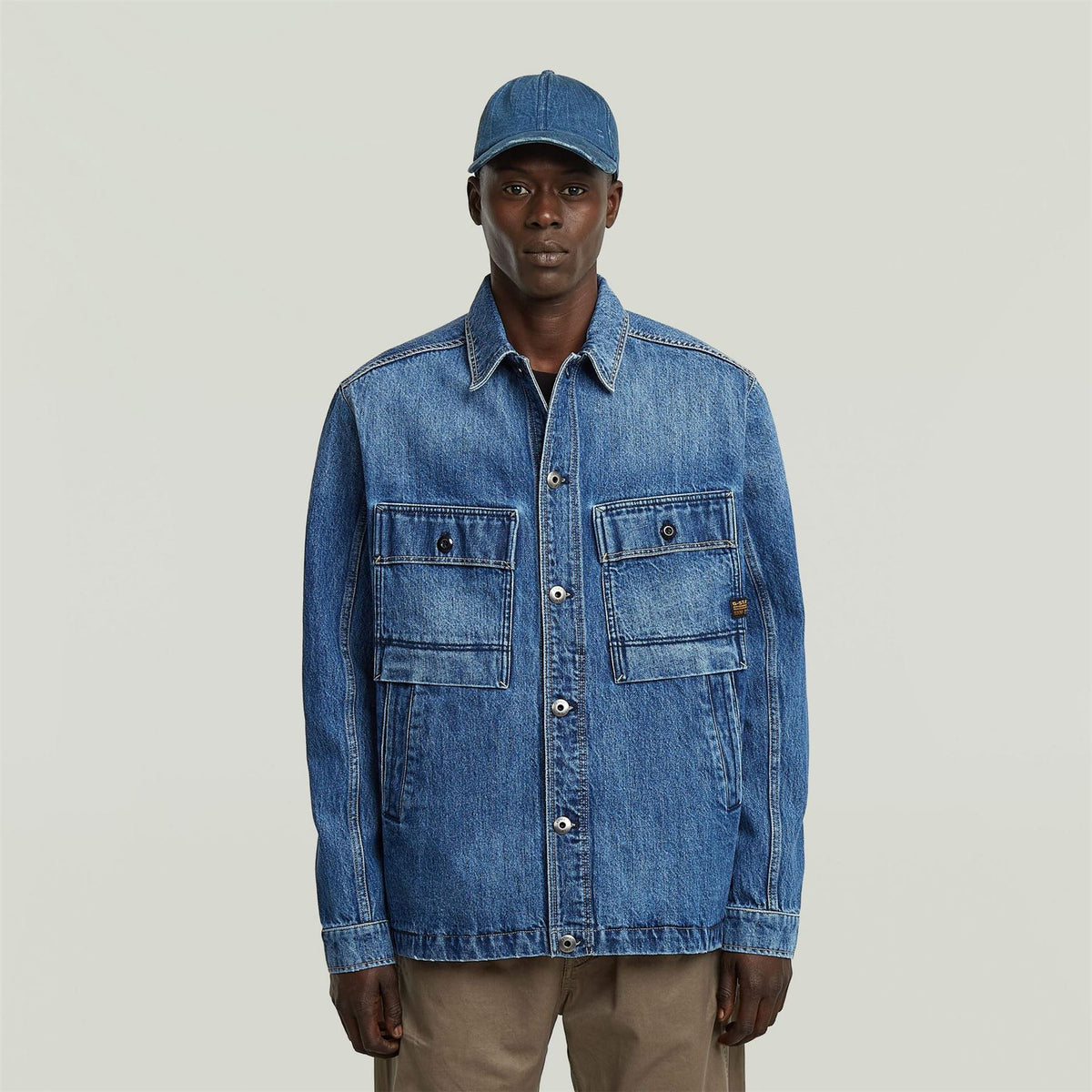 G Star Mosa Denim Cotton Long Sleeve Overshirt