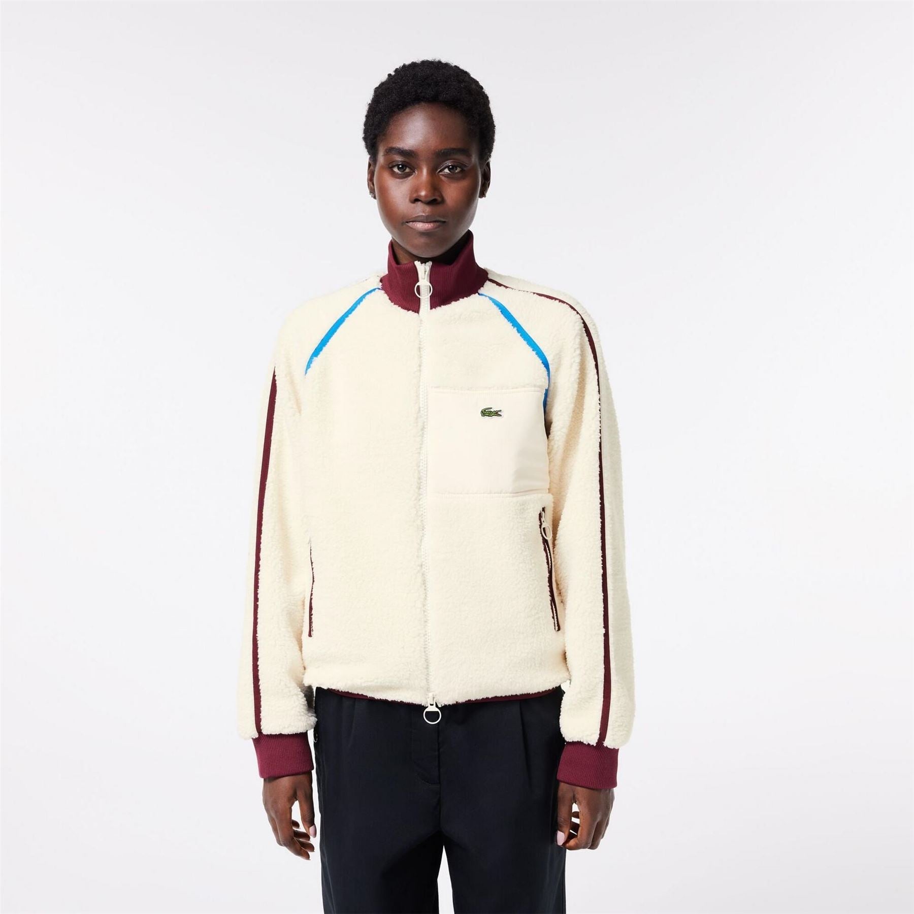 Lacoste Sherpa Zip Collar Long Sleeve Rain Anorak