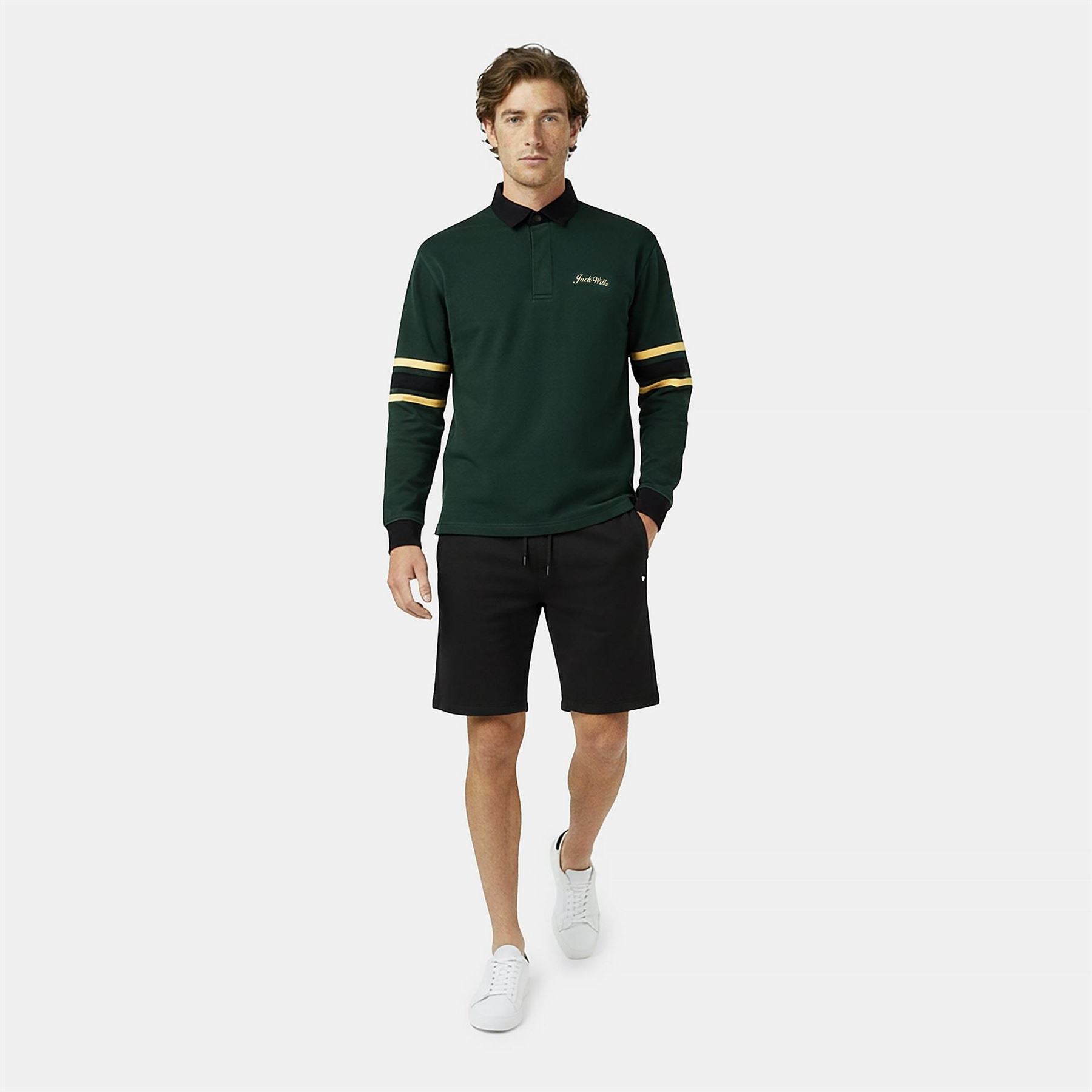 Jack Wills Stripe Long Sleeve Athletic Top