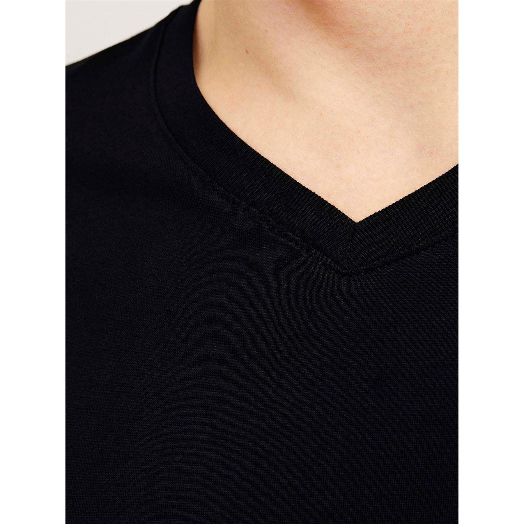 Jack and Jones Mens 2 Pack Short Sleeve V Neck T-Shirt