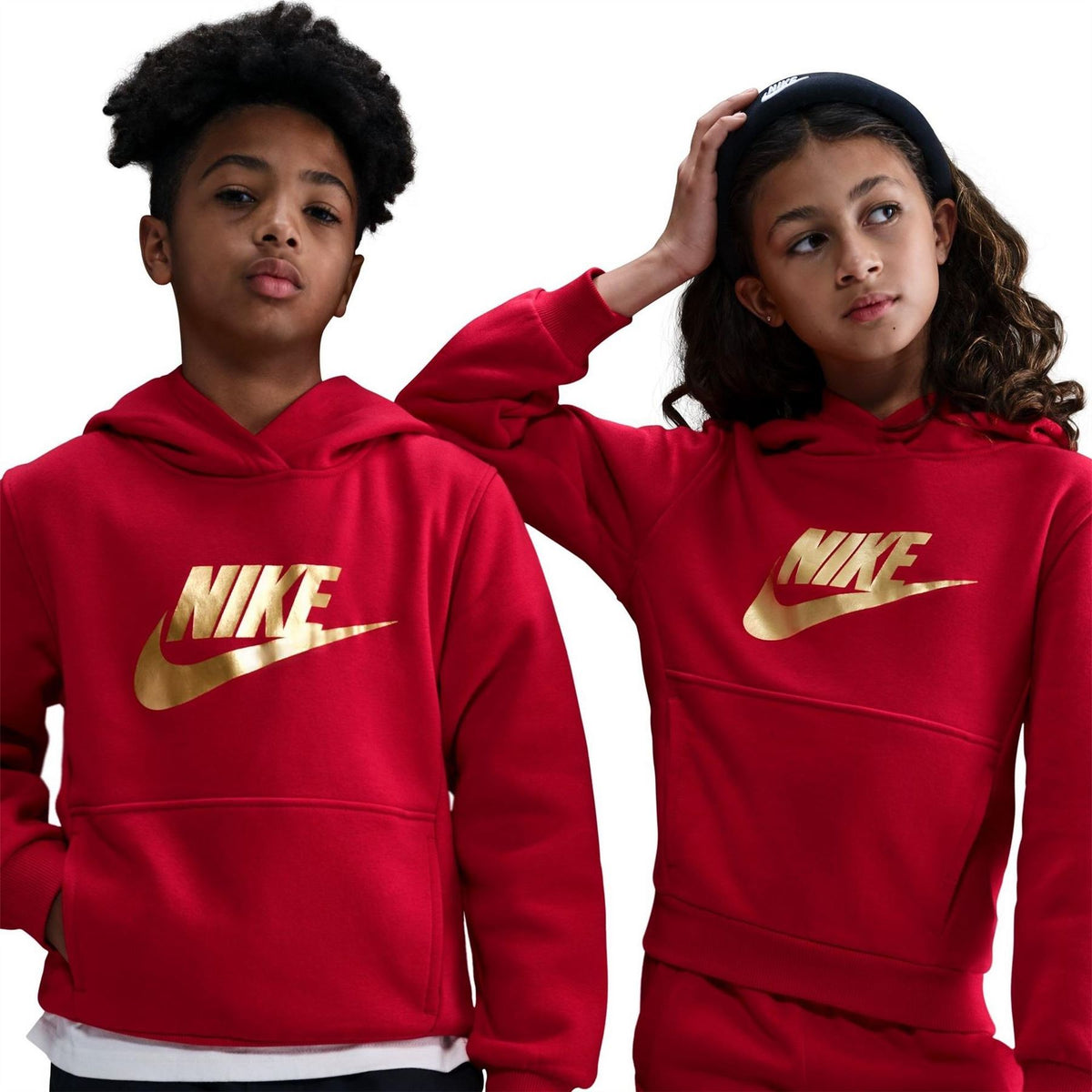 Nike Text Graphic Hooded Neck Long Sleeve Sweatshirt