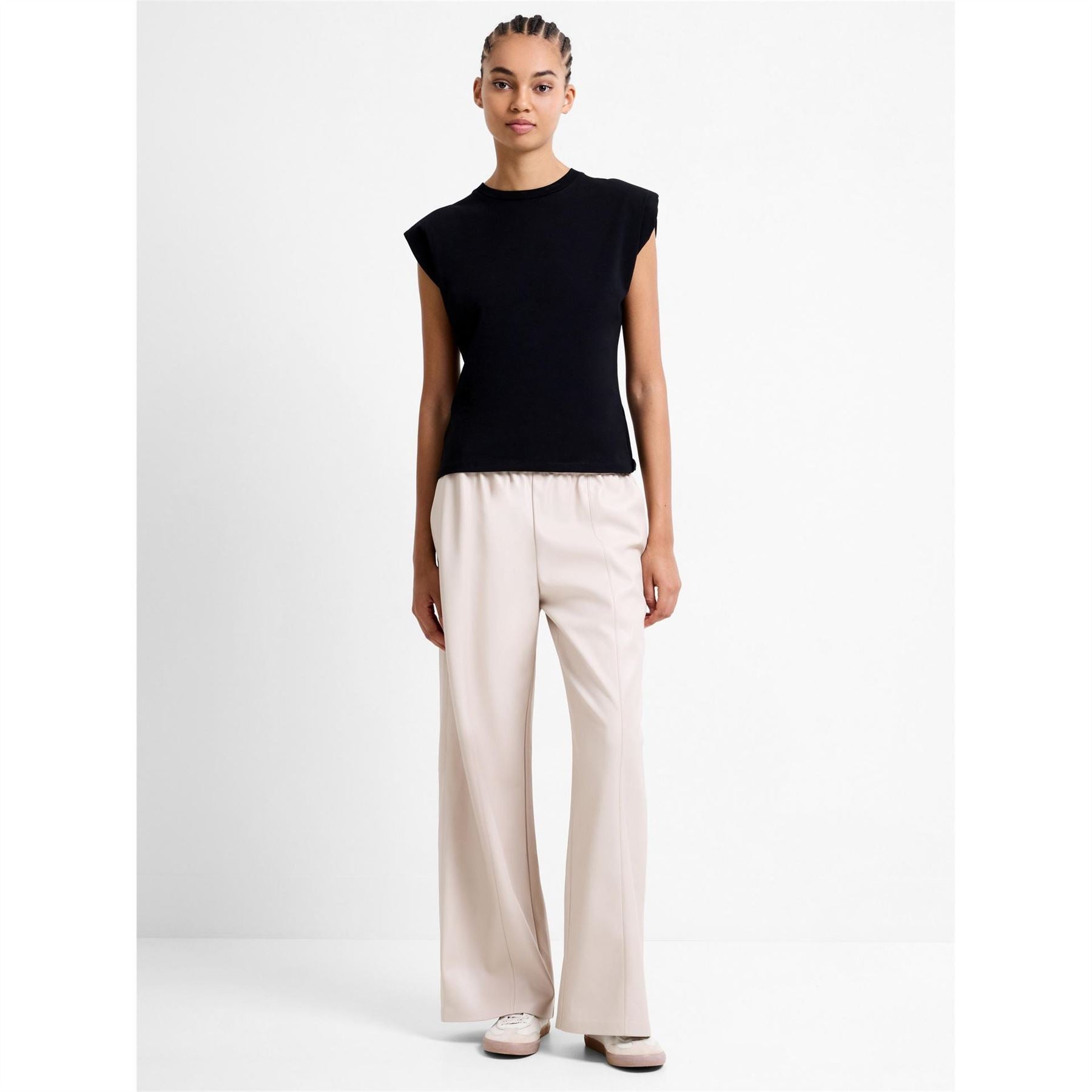 French Connection Tasha Solid Patterned Palazzo Pants