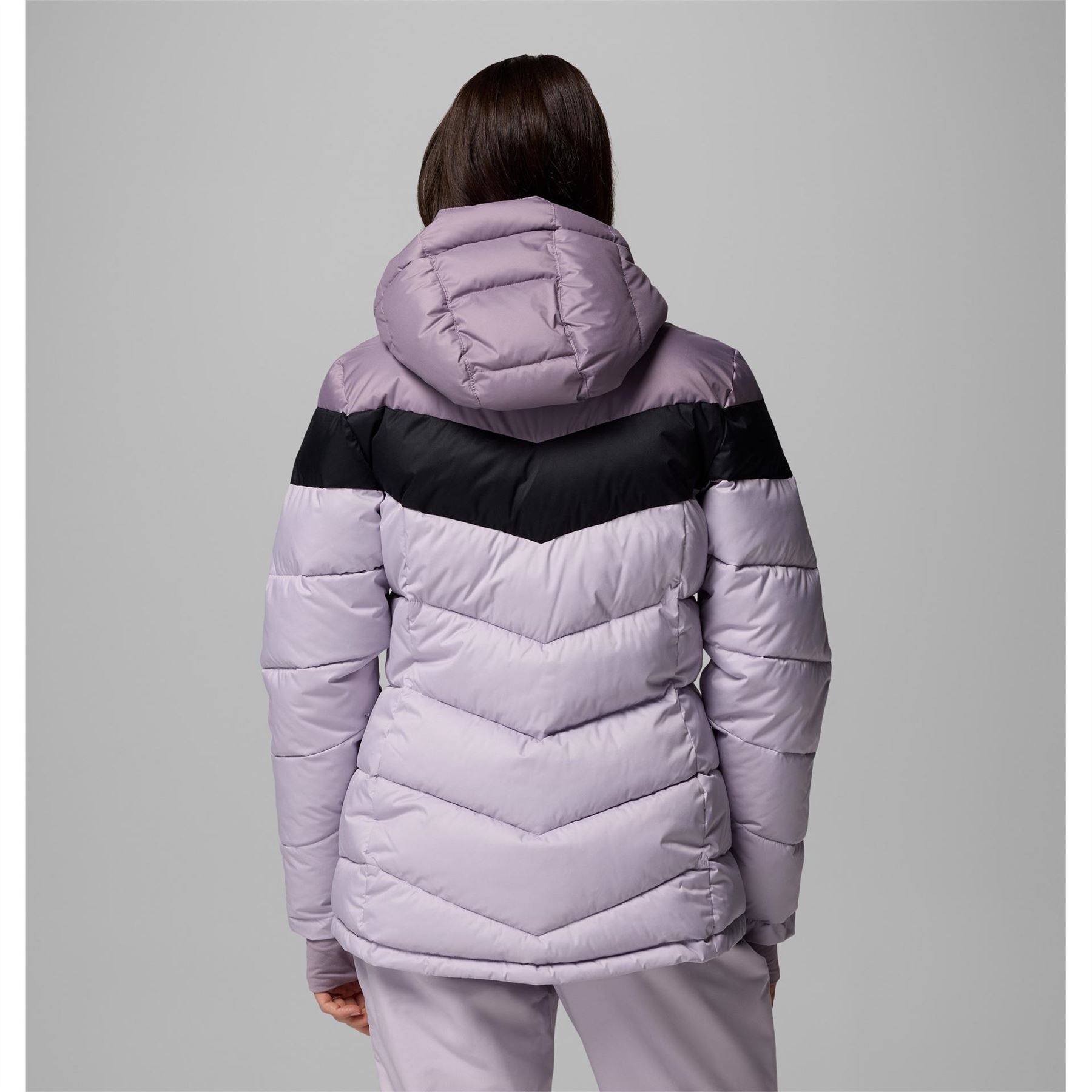 Columbia Abbott Hooded Solid Patterned Ski Jacket