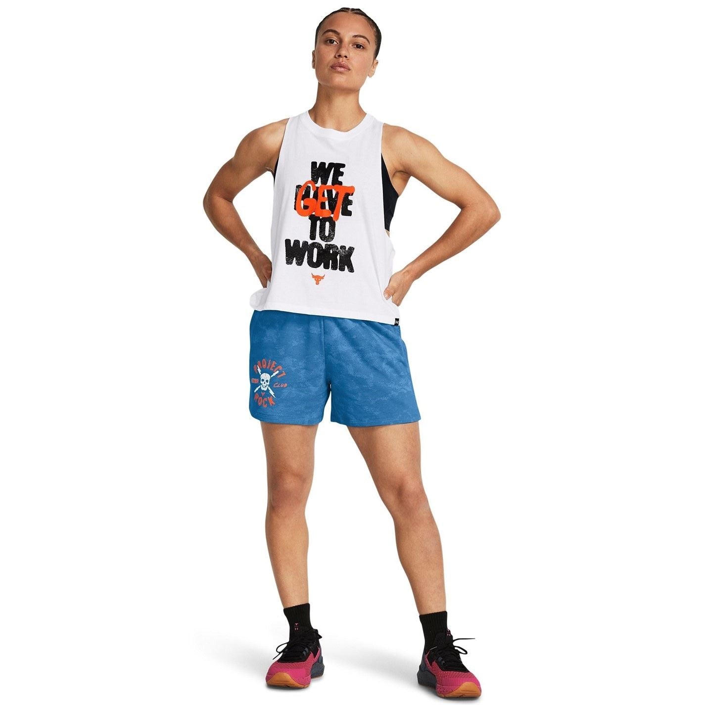 Under Armour Womens Armour Pjt Rck Undrgrnd Terry Shorts Gym Shorts