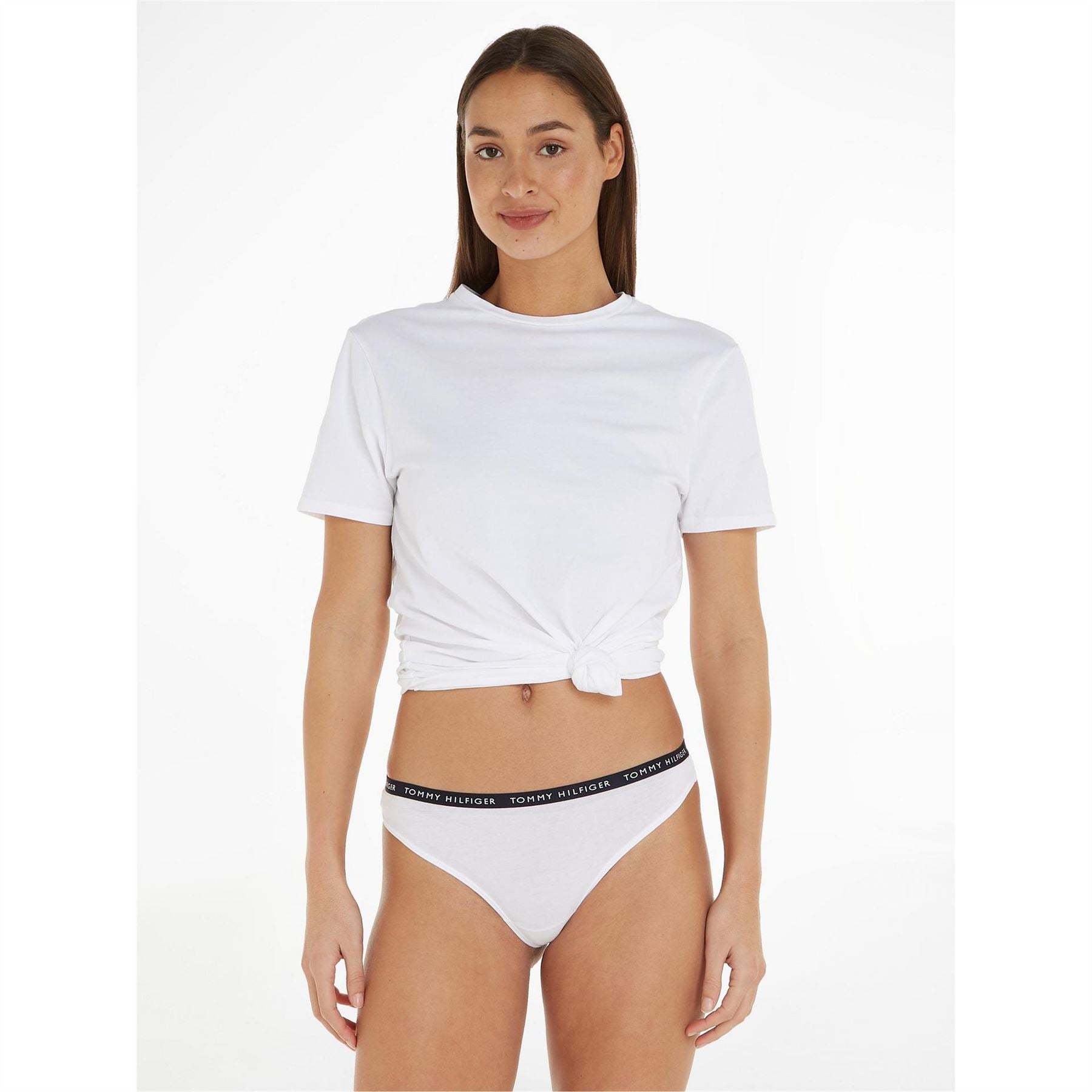 Tommy Hilfiger Womens Bodywear 3 Pack Thong Briefs