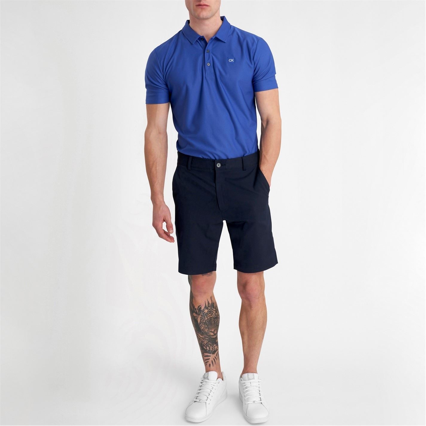 Calvin Klein Golf Logo Print Chino Bermuda Shorts
