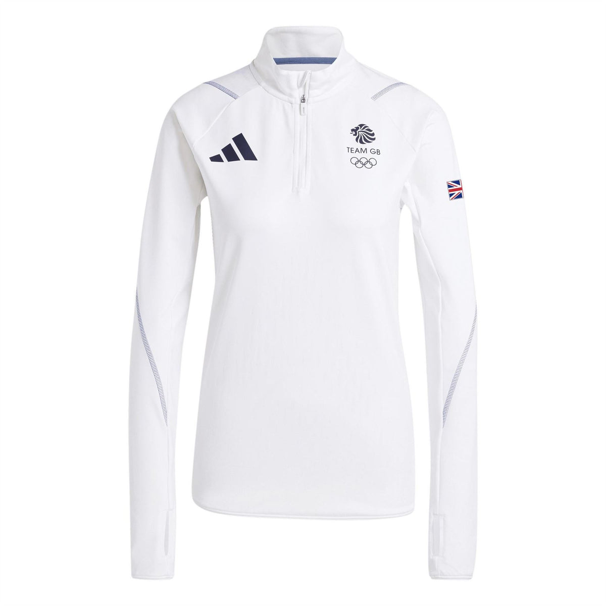adidas Team GB Funnel Neck Long Sleeve Athletic Top