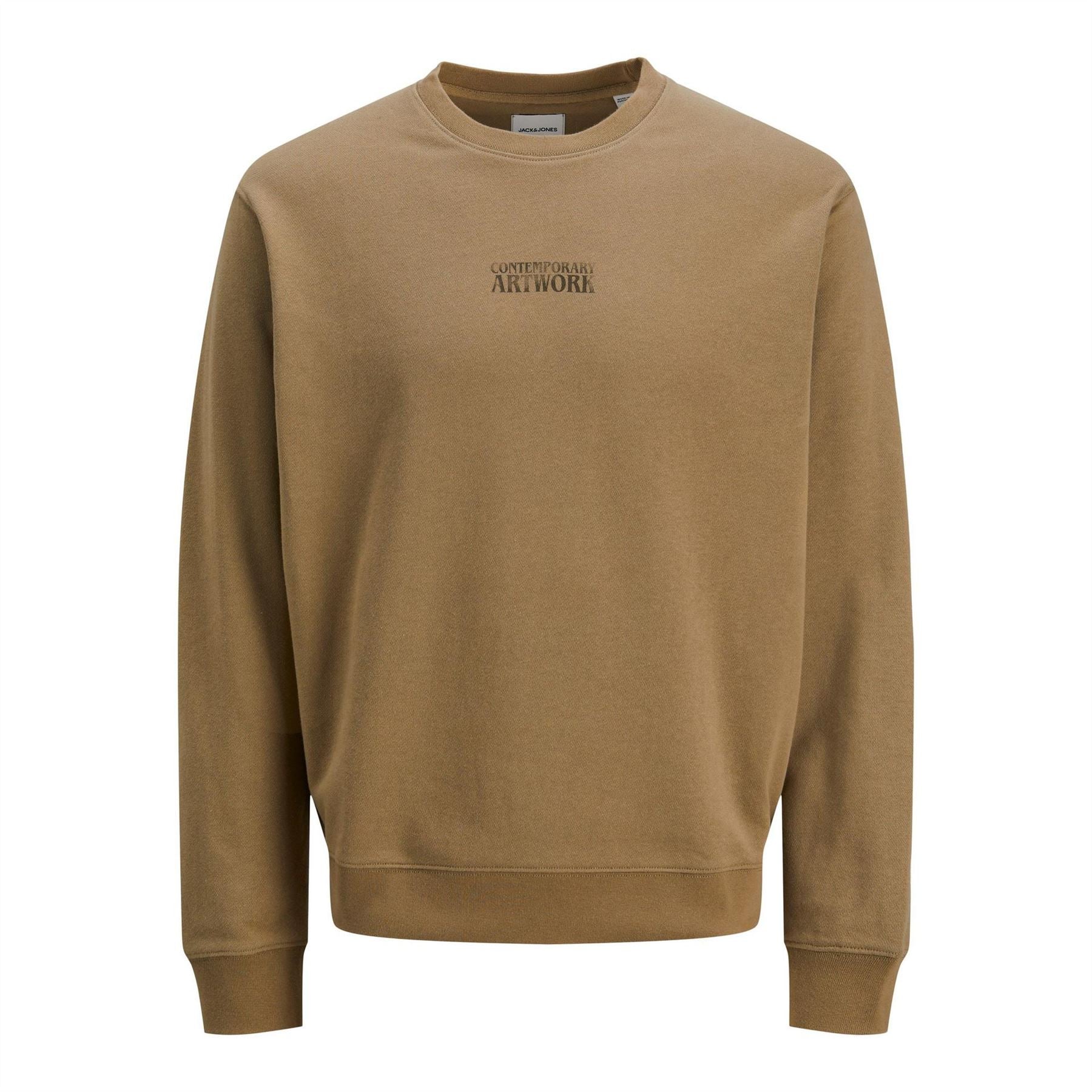 Jack and Jones Graphic Crew Neck Regular Fit Sweater