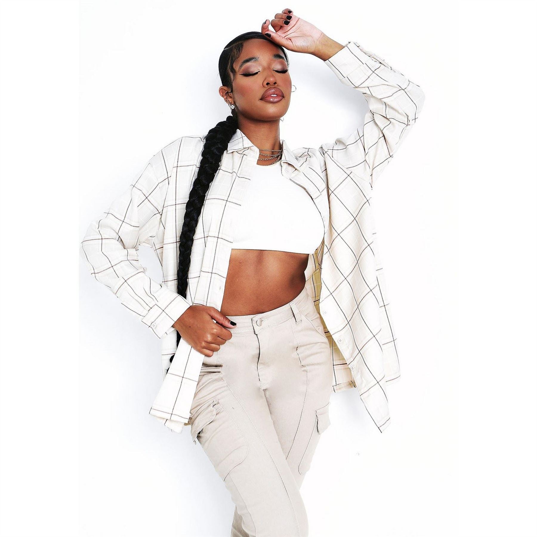 Missy Empire Checked Oversized Shirt